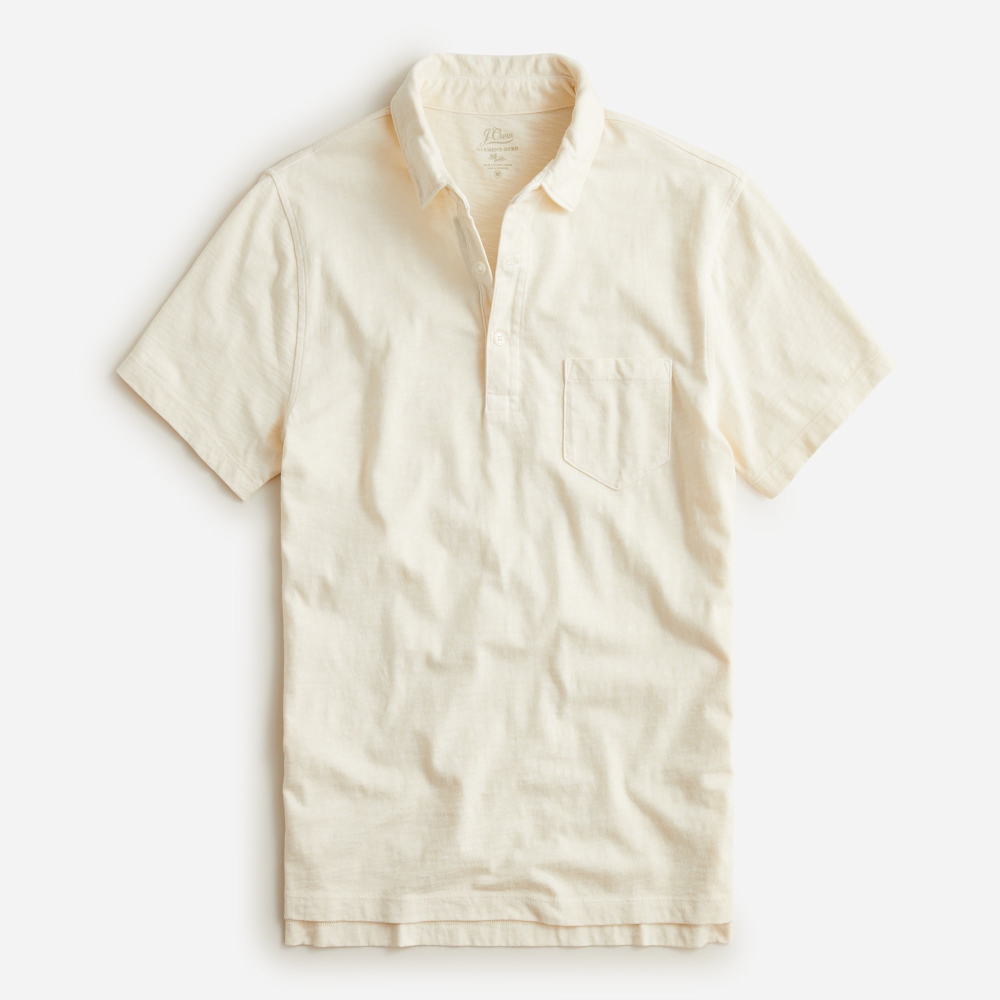 Classic Untucked garment-dyed slub cotton polo shirt