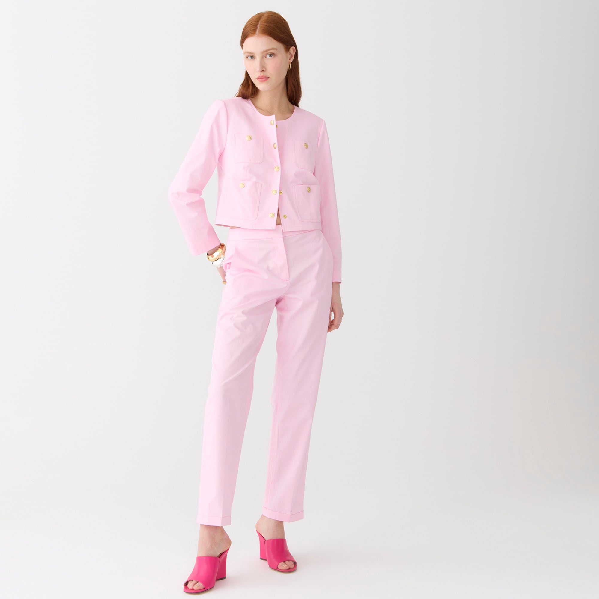 Kate cuffed straight-leg pant in lightweight chino