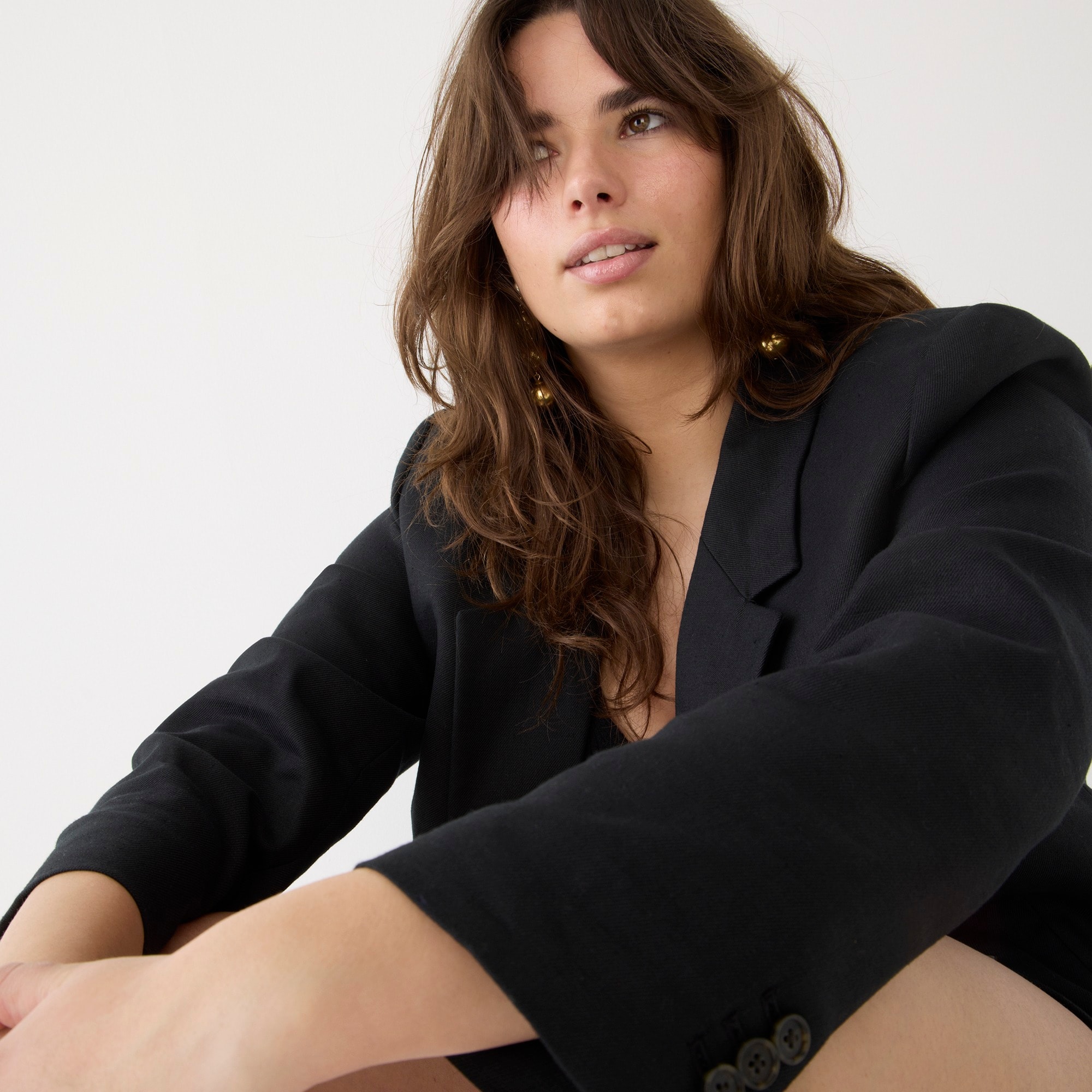 Parke blazer in stretch linen blend