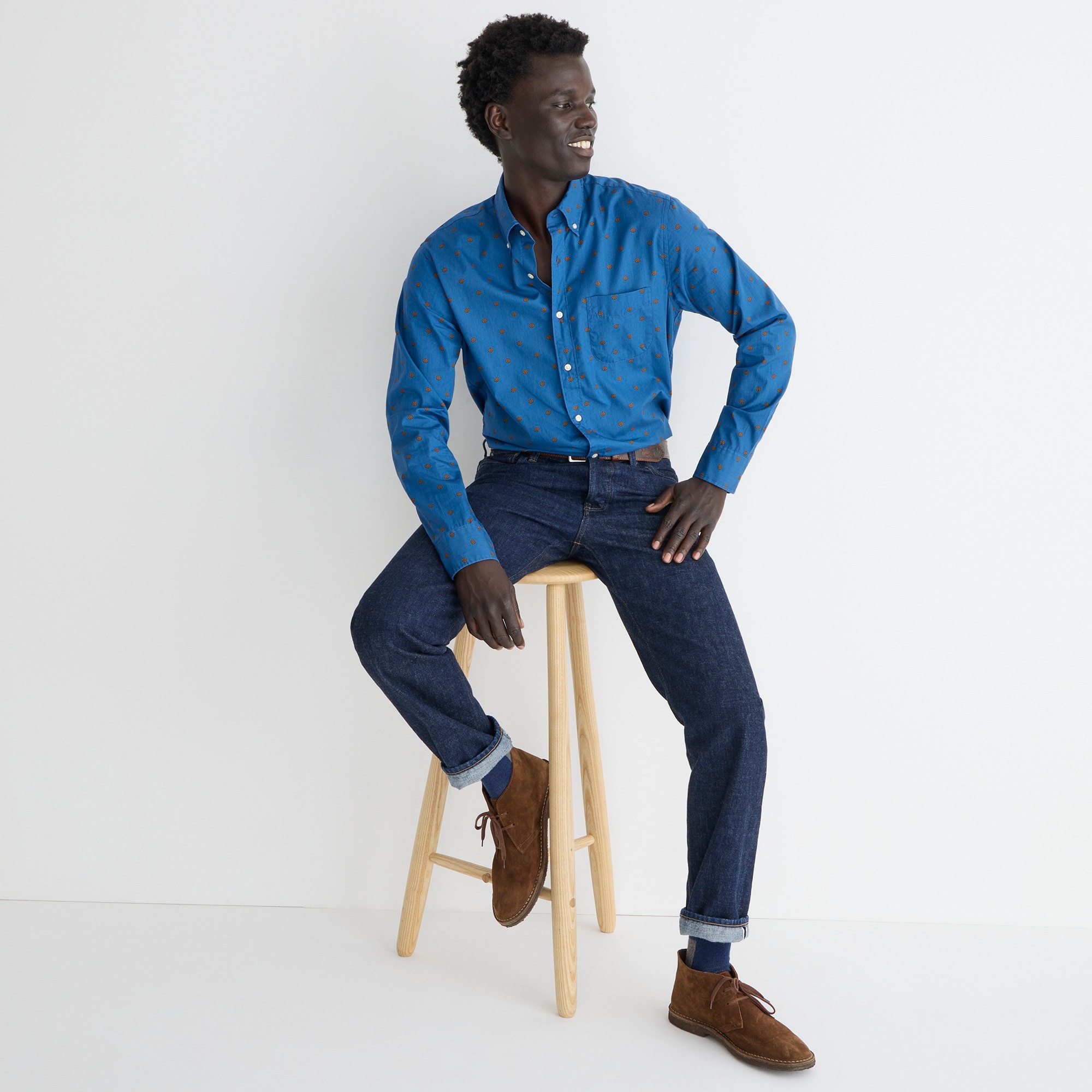 Slim Secret Wash cotton poplin shirt