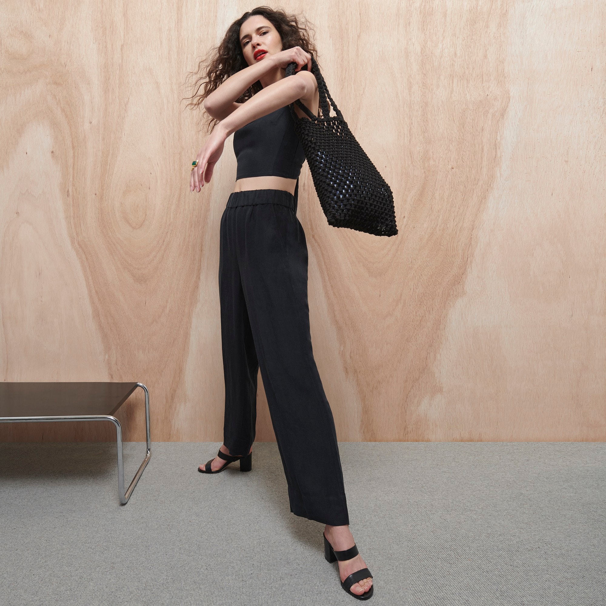 Lucie double-strap block-heel sandals