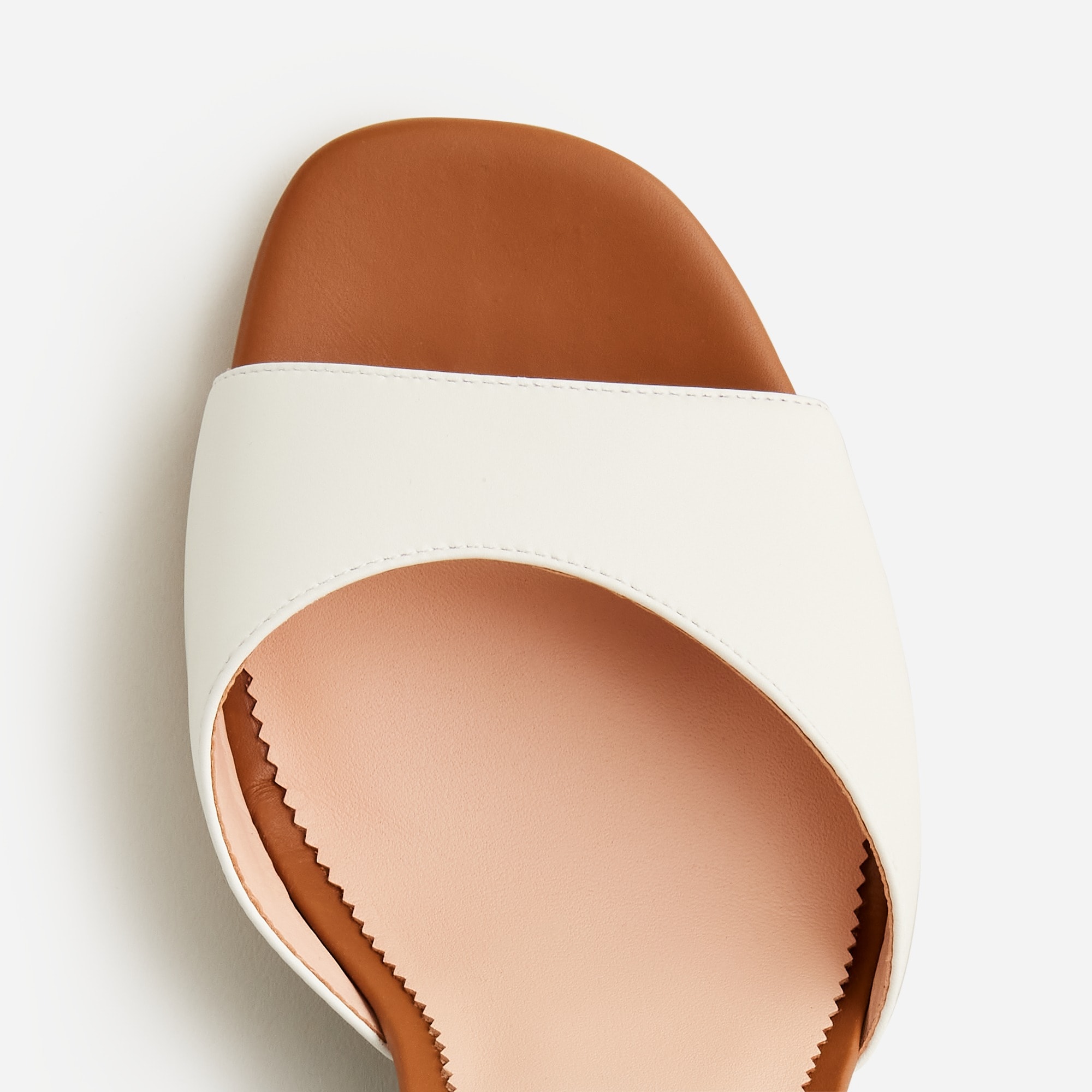 Bianca colorblock ankle-strap wedges
