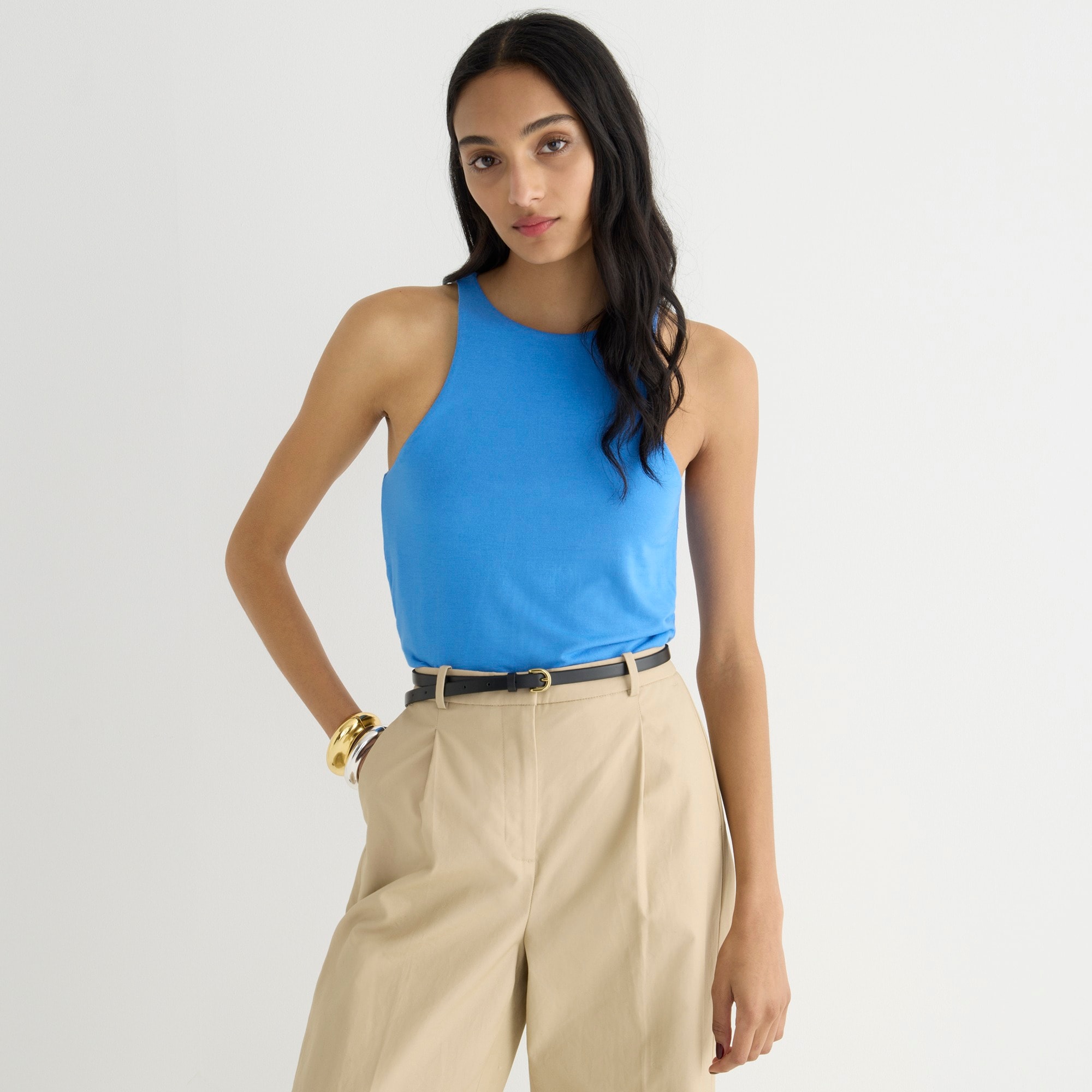 FormKnit high-neck cutaway tank top