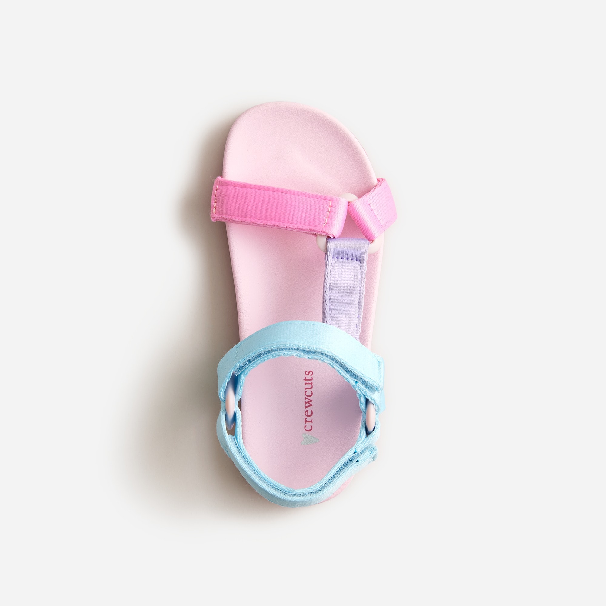 Girls' sporty-strap sandals in colorblock