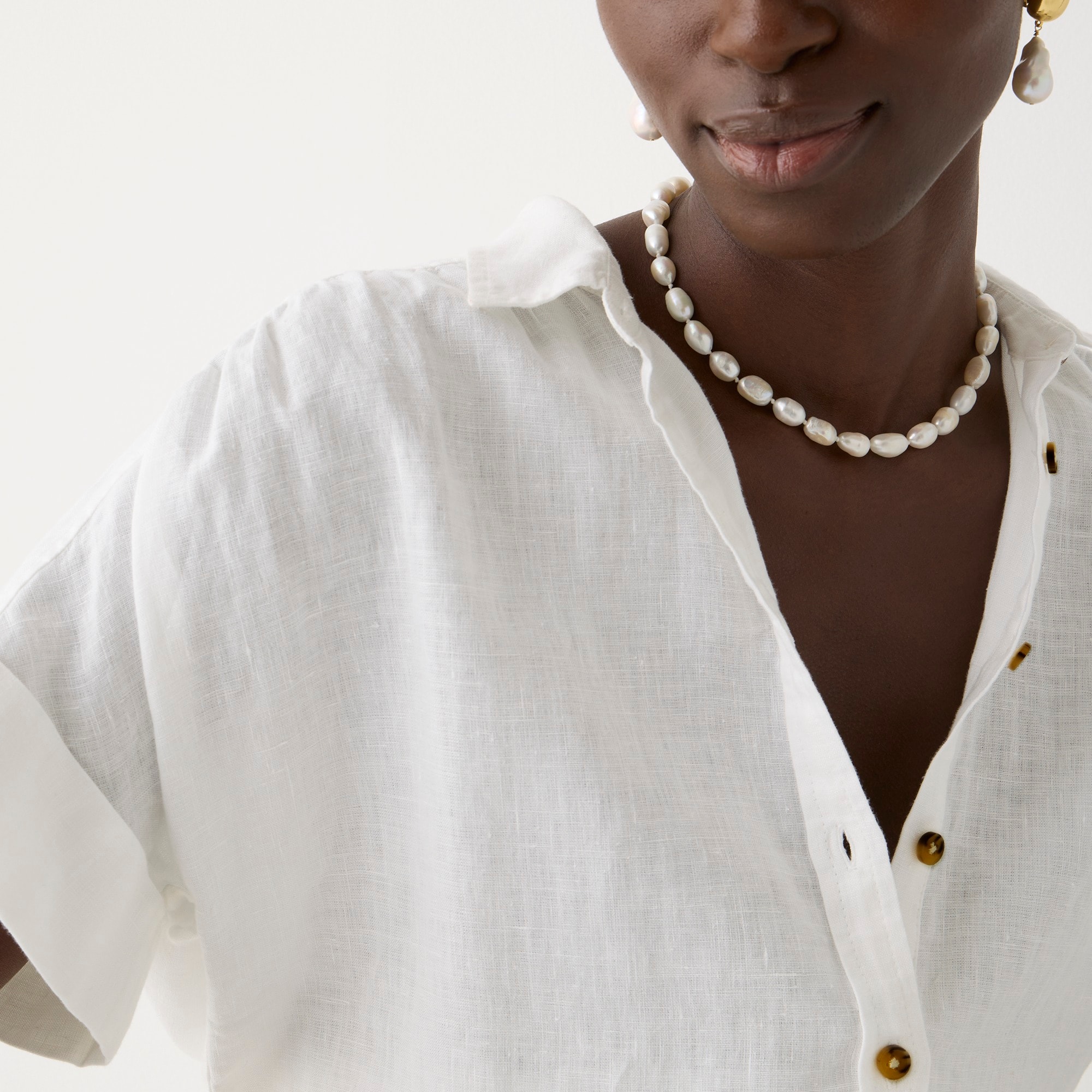 Relaxed-fit short-sleeve Baird McNutt Irish linen shirt