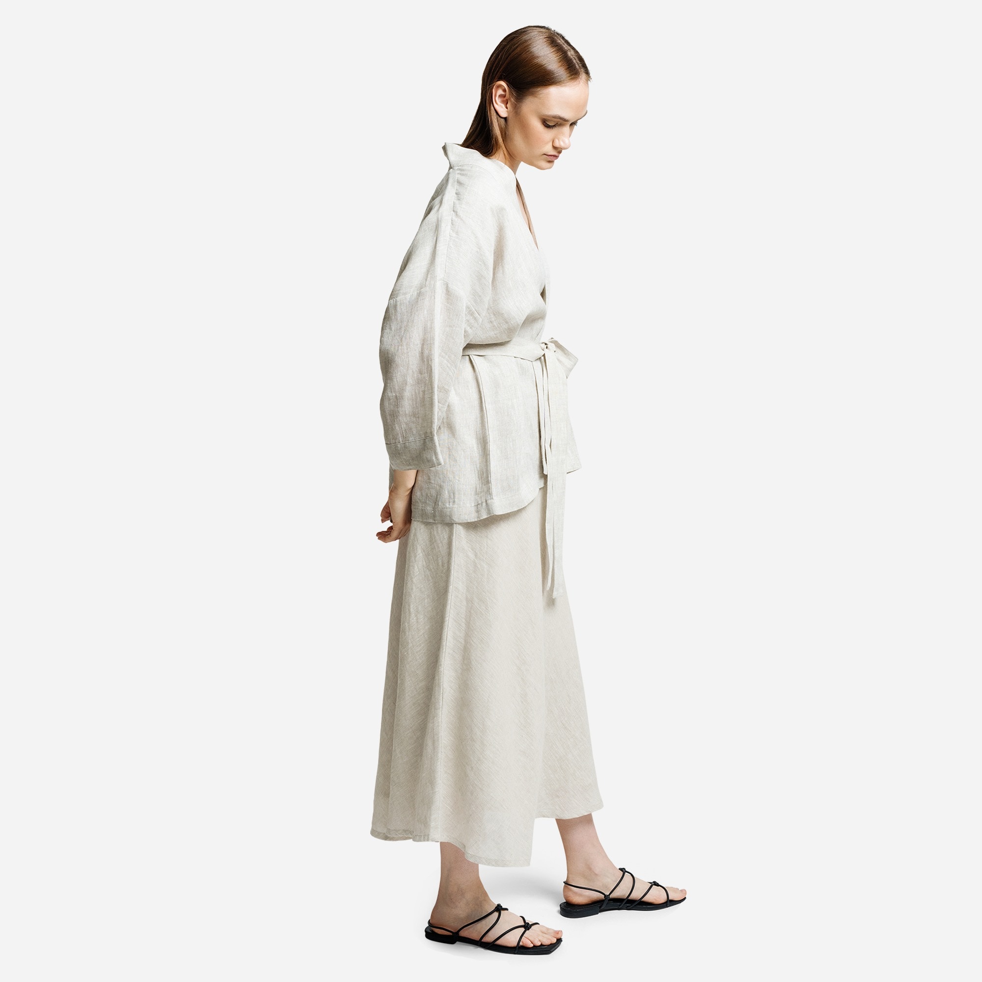 LAUDE the Label Georgia Wrap Top in Natural