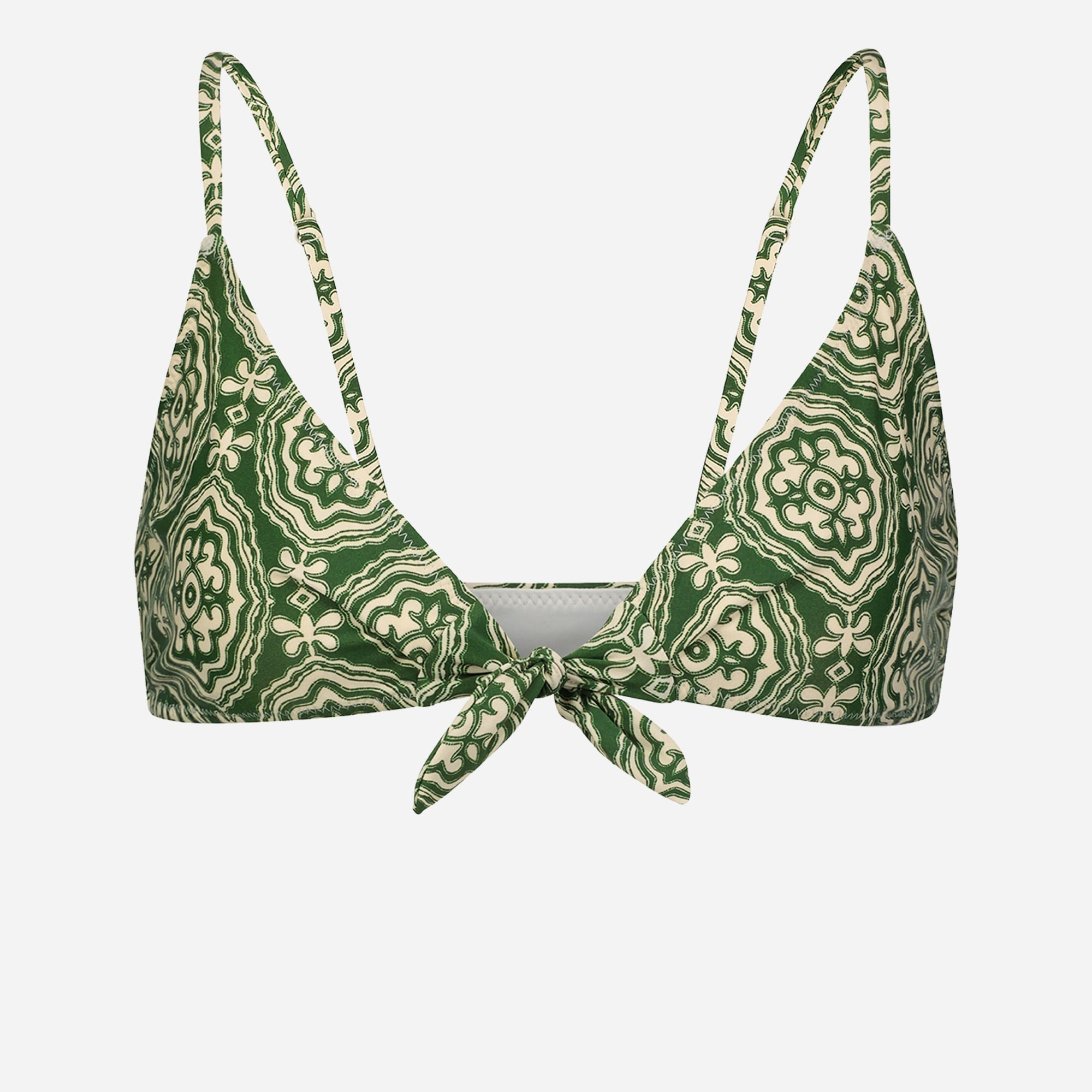 lemlem Medallion tie-front bikini top