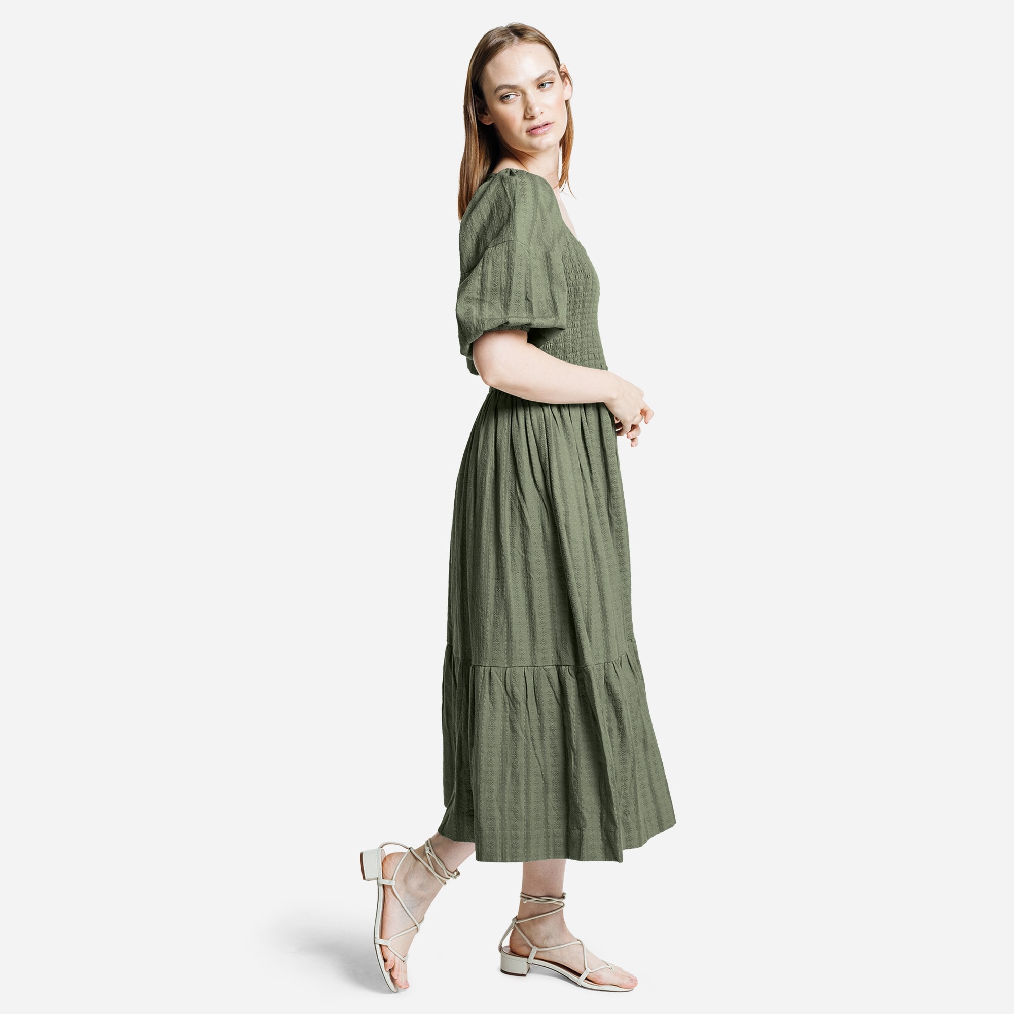 LAUDE the Label Frida Midi Dress in Azure Broderie