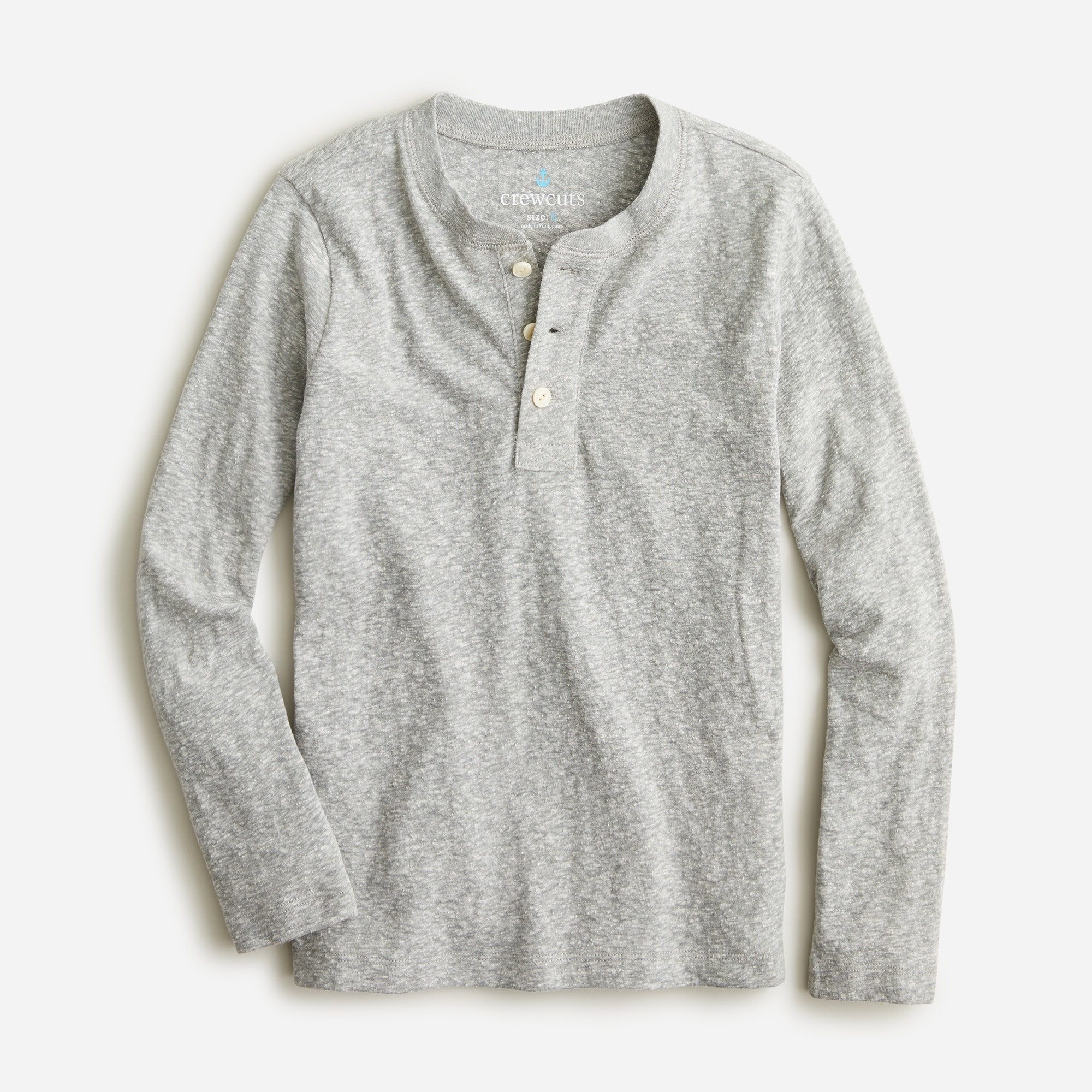 Kids' long-sleeve henley T-shirt