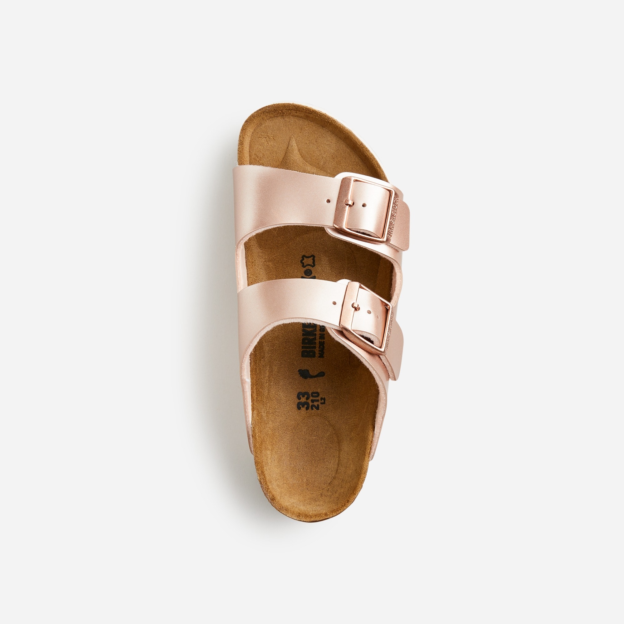 Girls' Birkenstock Arizona sandals in rose gold