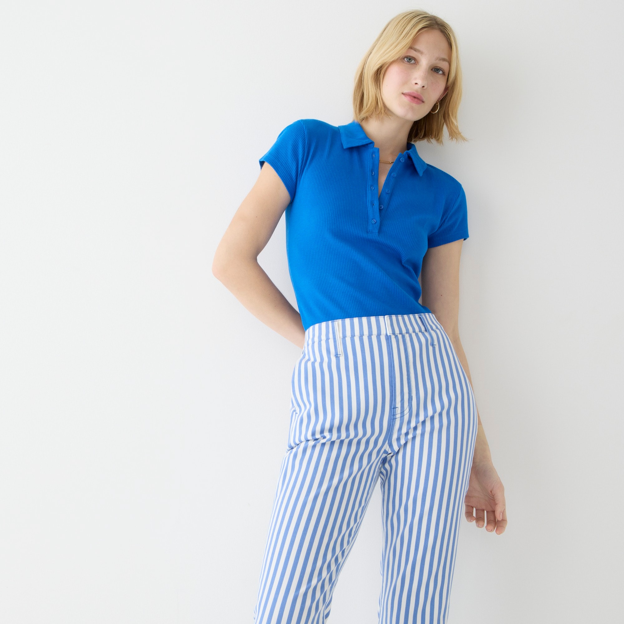 Vintage rib polo shirt