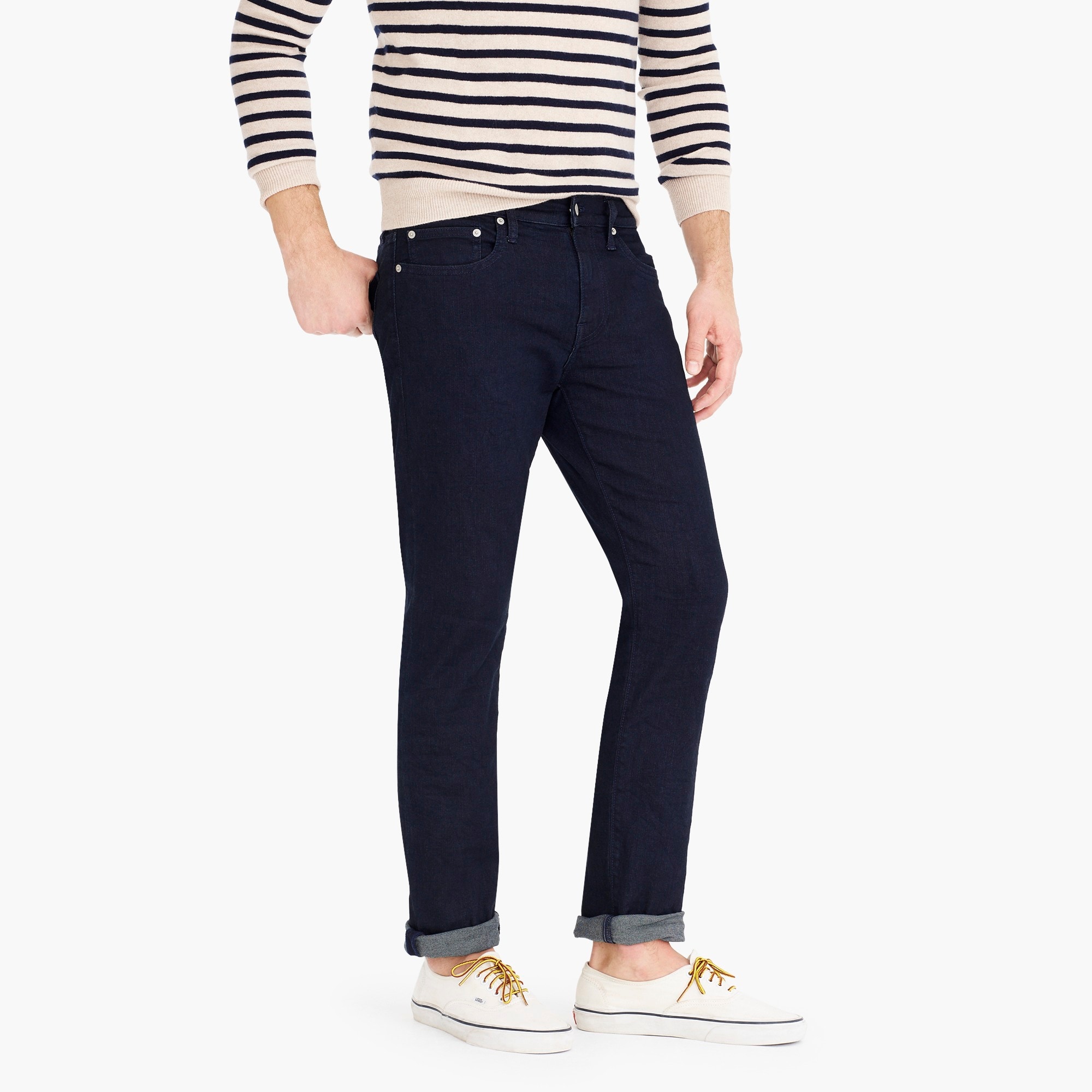 484 Slim-fit stretch jean in deep lake wash