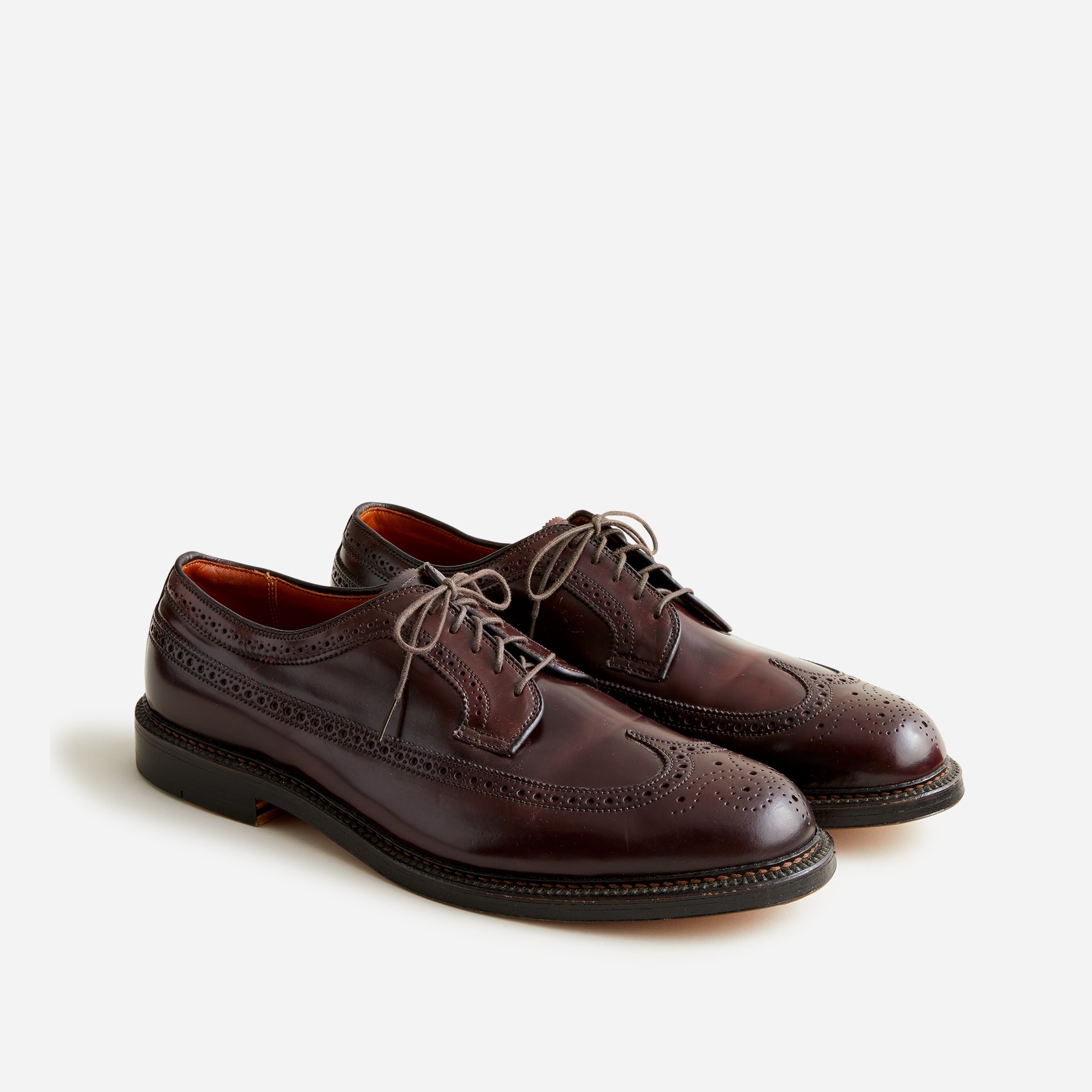 Alden for J.Crew shell cordovan longwing bluchers