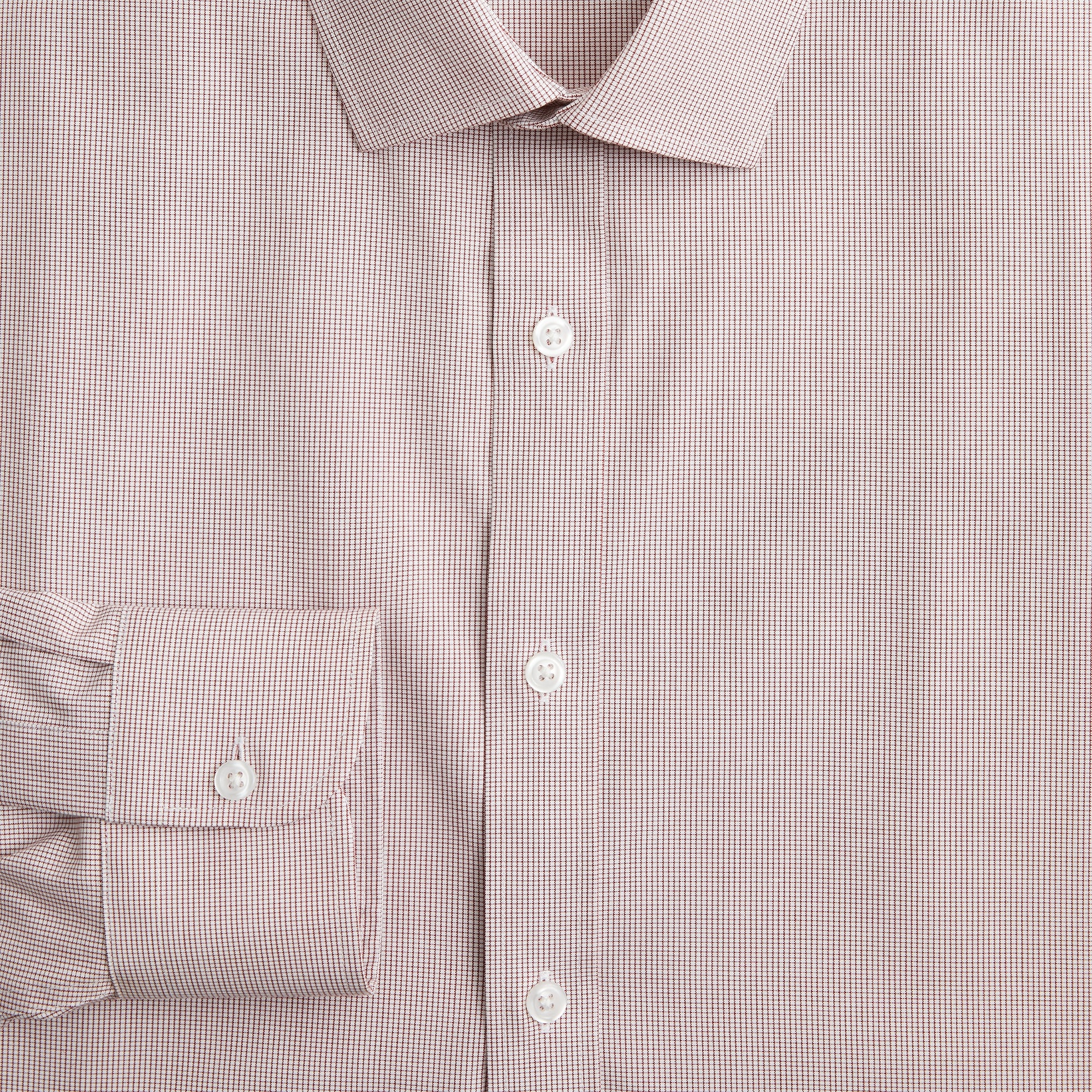 Bowery wrinkle-free stretch cotton shirt with spread collar