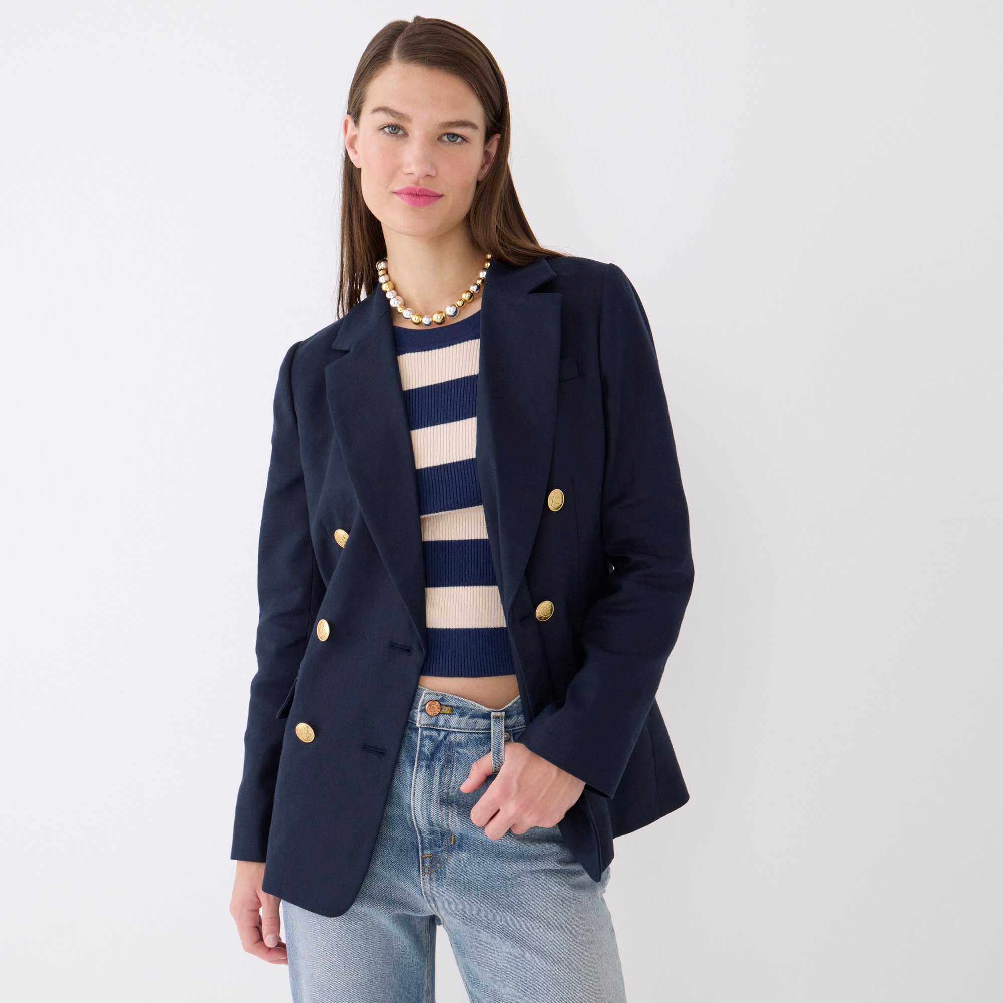 Bristol blazer in stretch linen blend