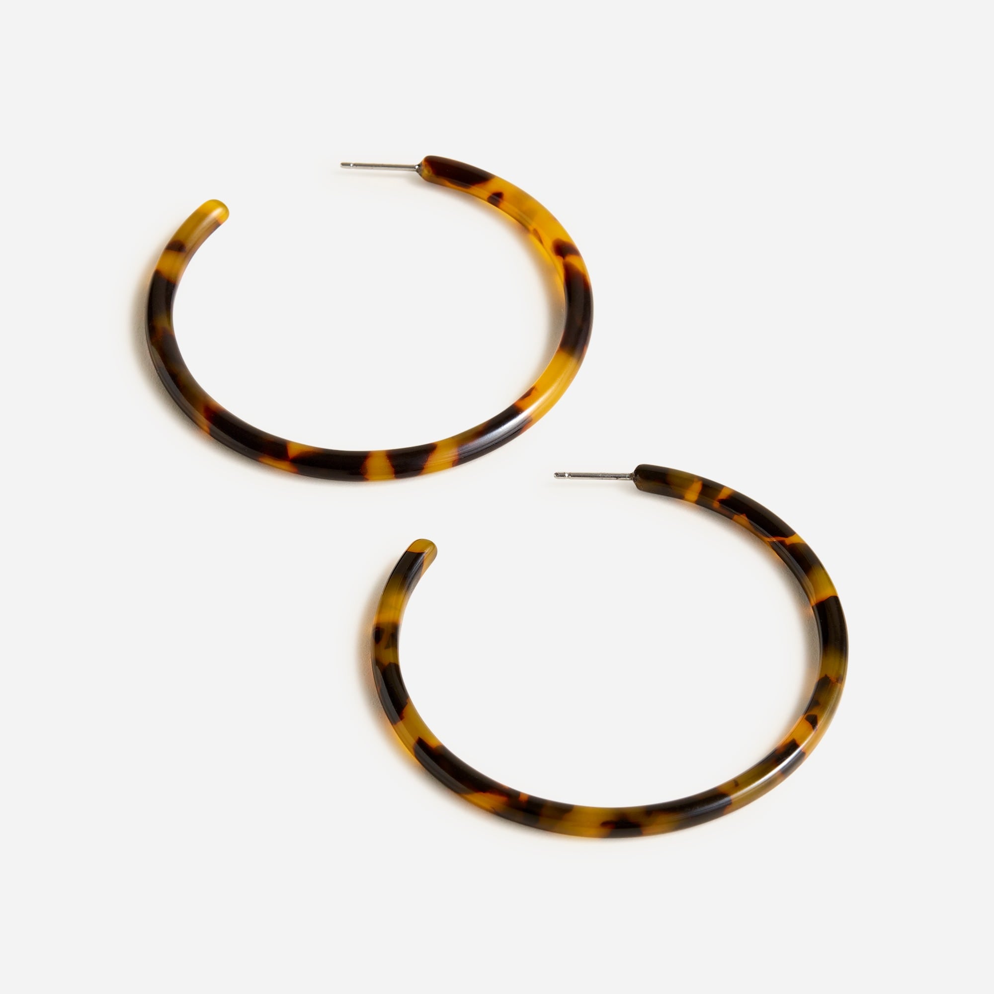Tortoise hoop earrings