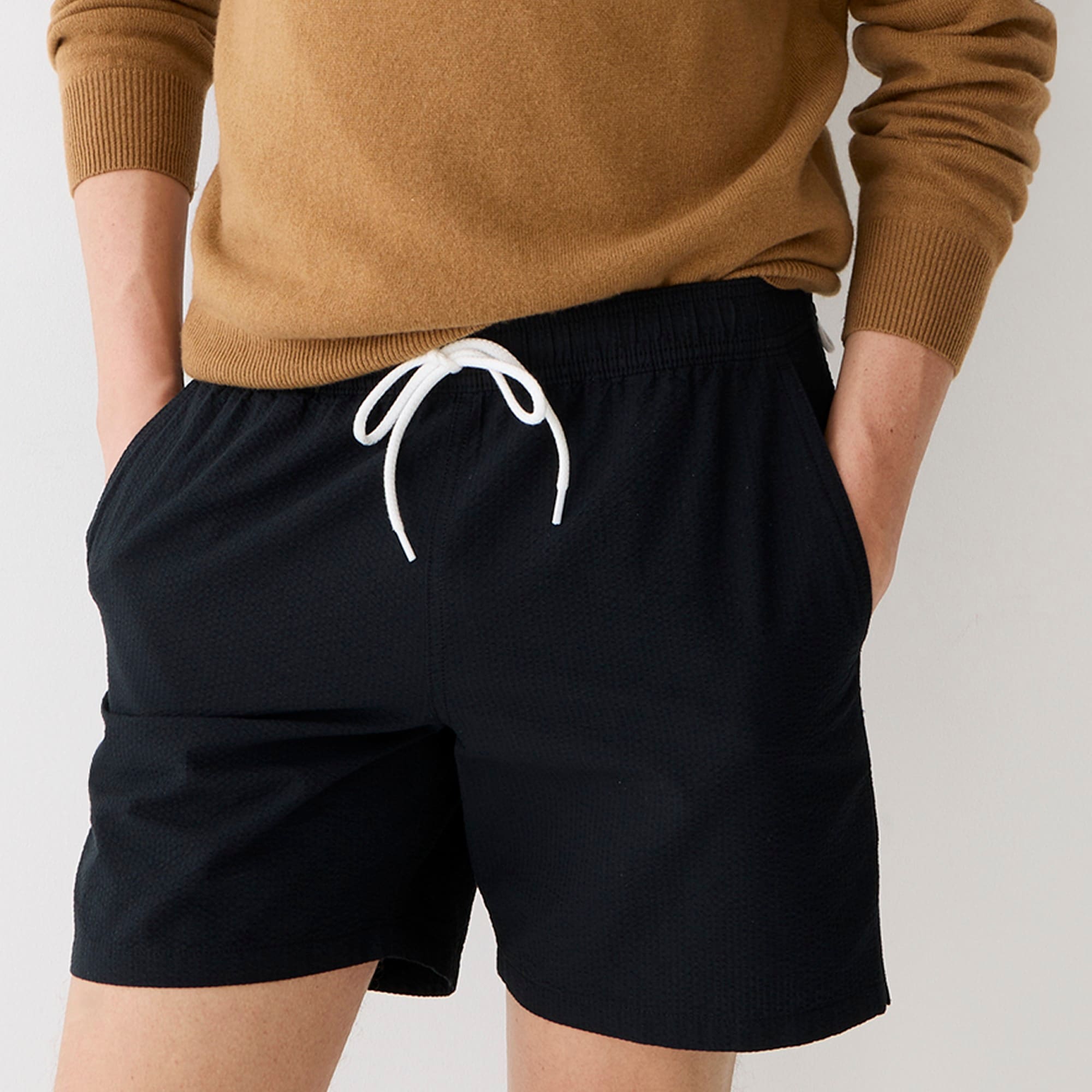 6'' stretch swim trunk in seersucker