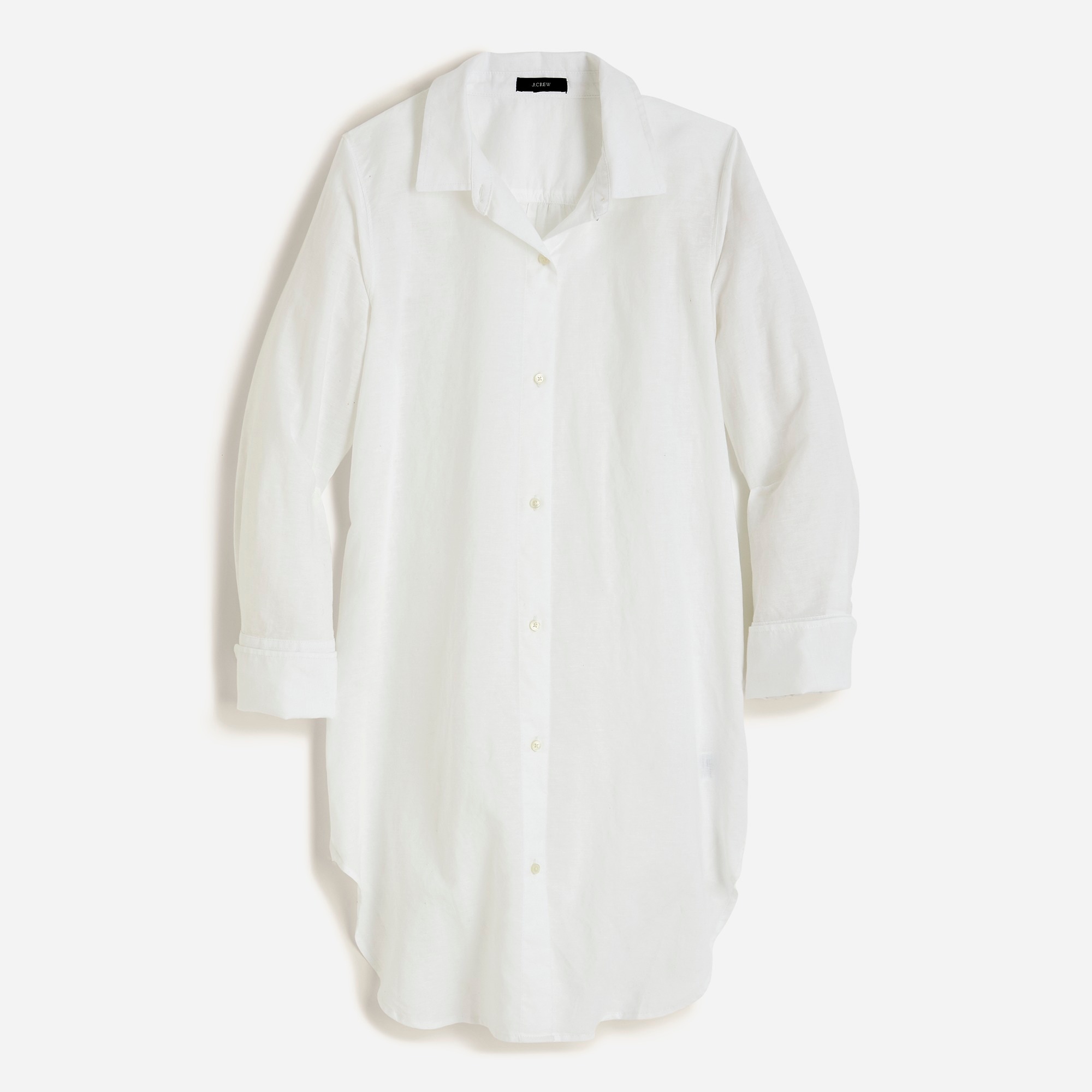 Linen-cotton blend beach shirt