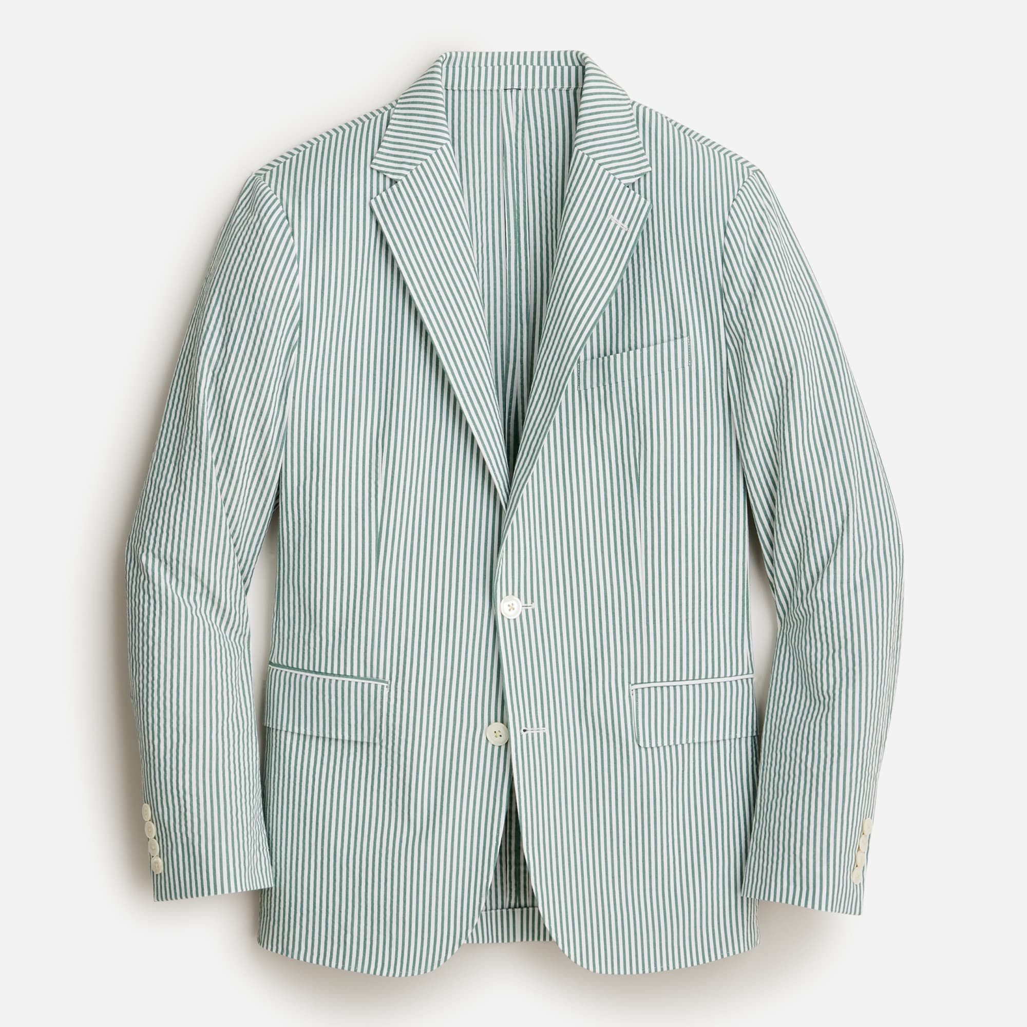 Crosby Classic-fit unstructured suit jacket in seersucker