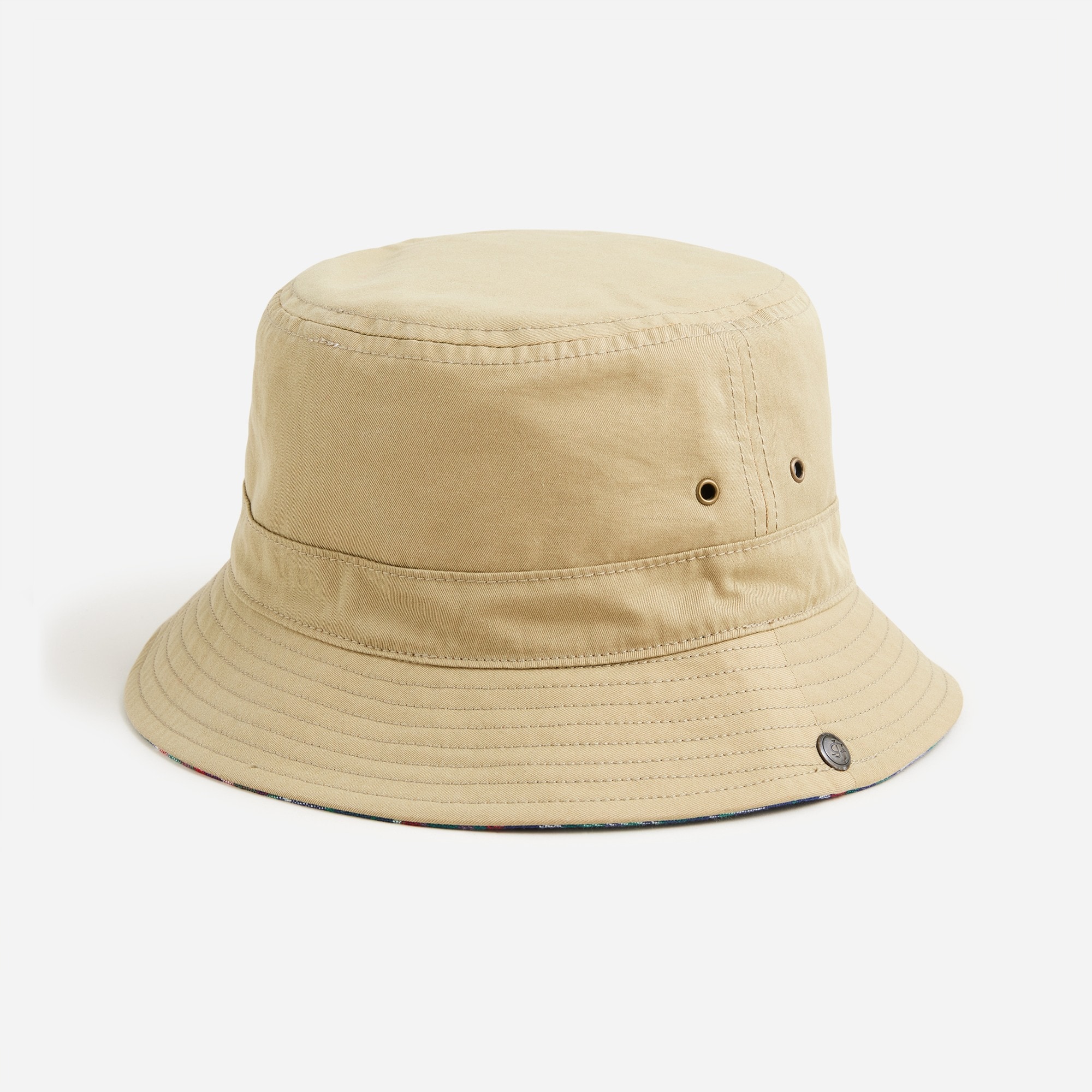 Reversible bucket hat in plaid