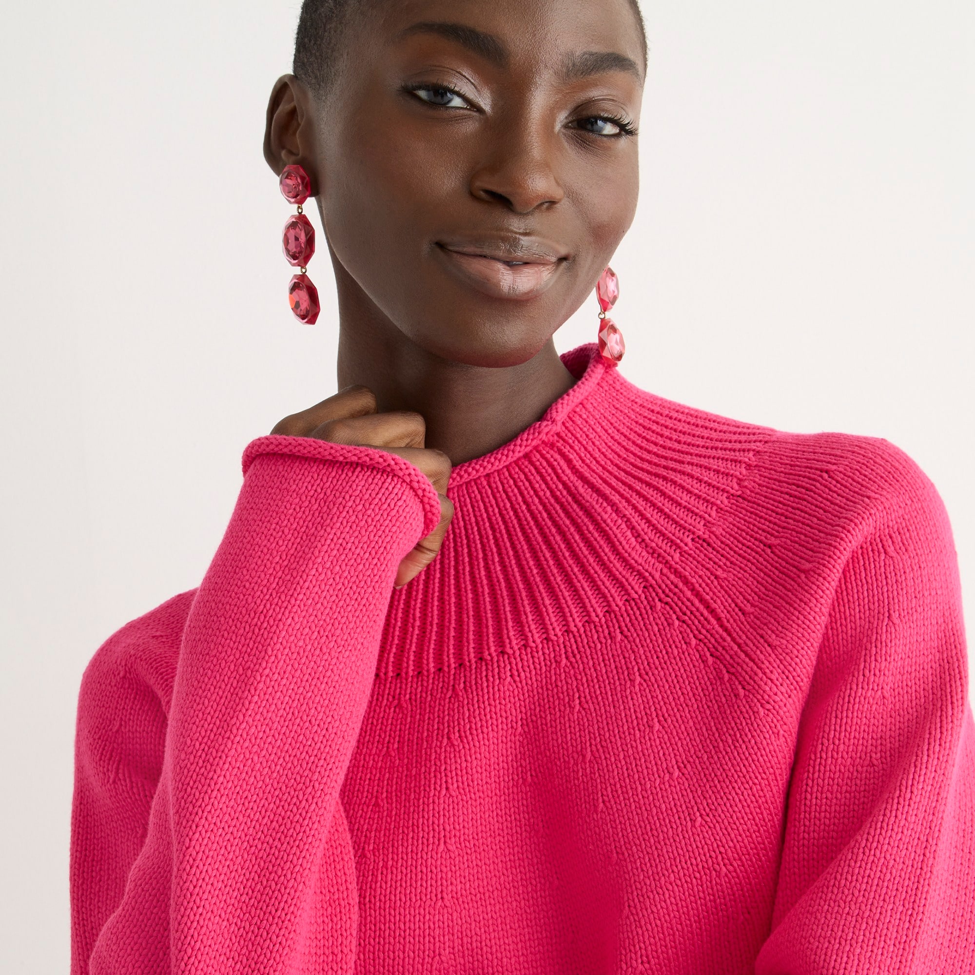 Cotton-blend Rollneck™ sweater