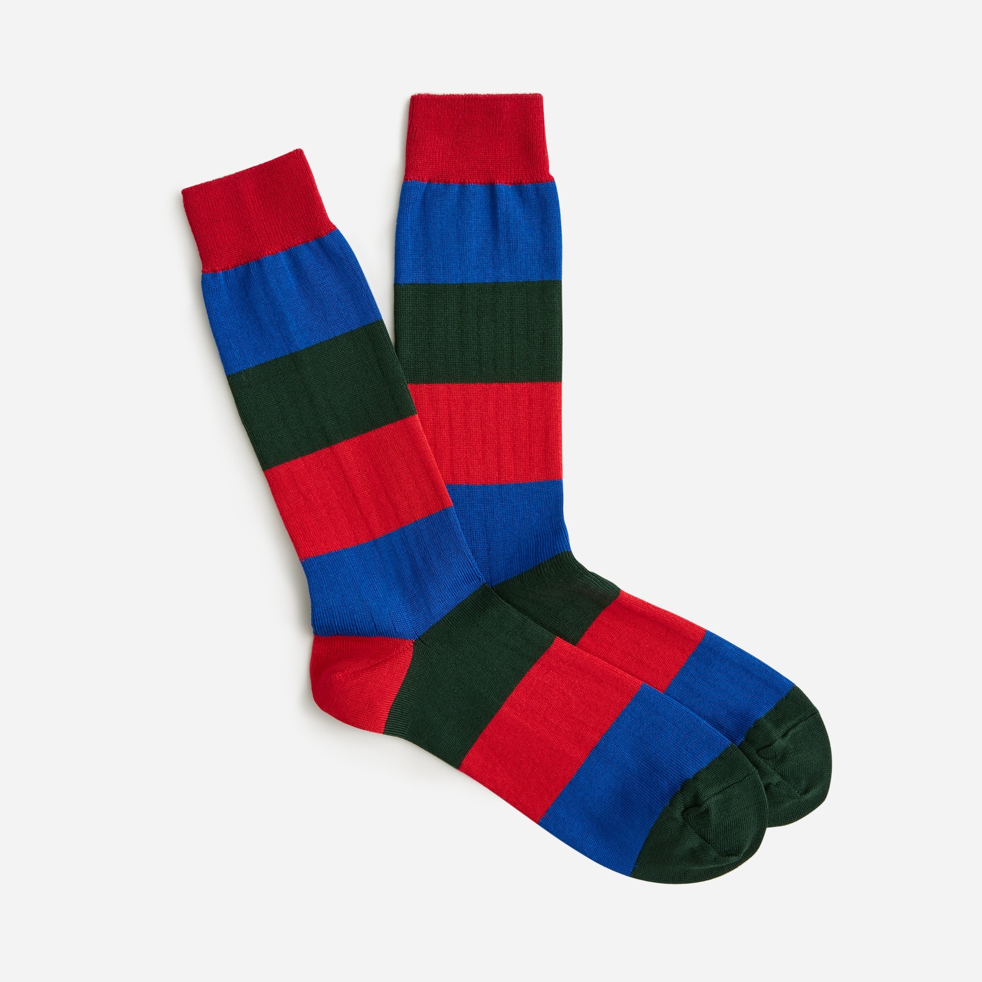 Ribbed dress sock in stripe
