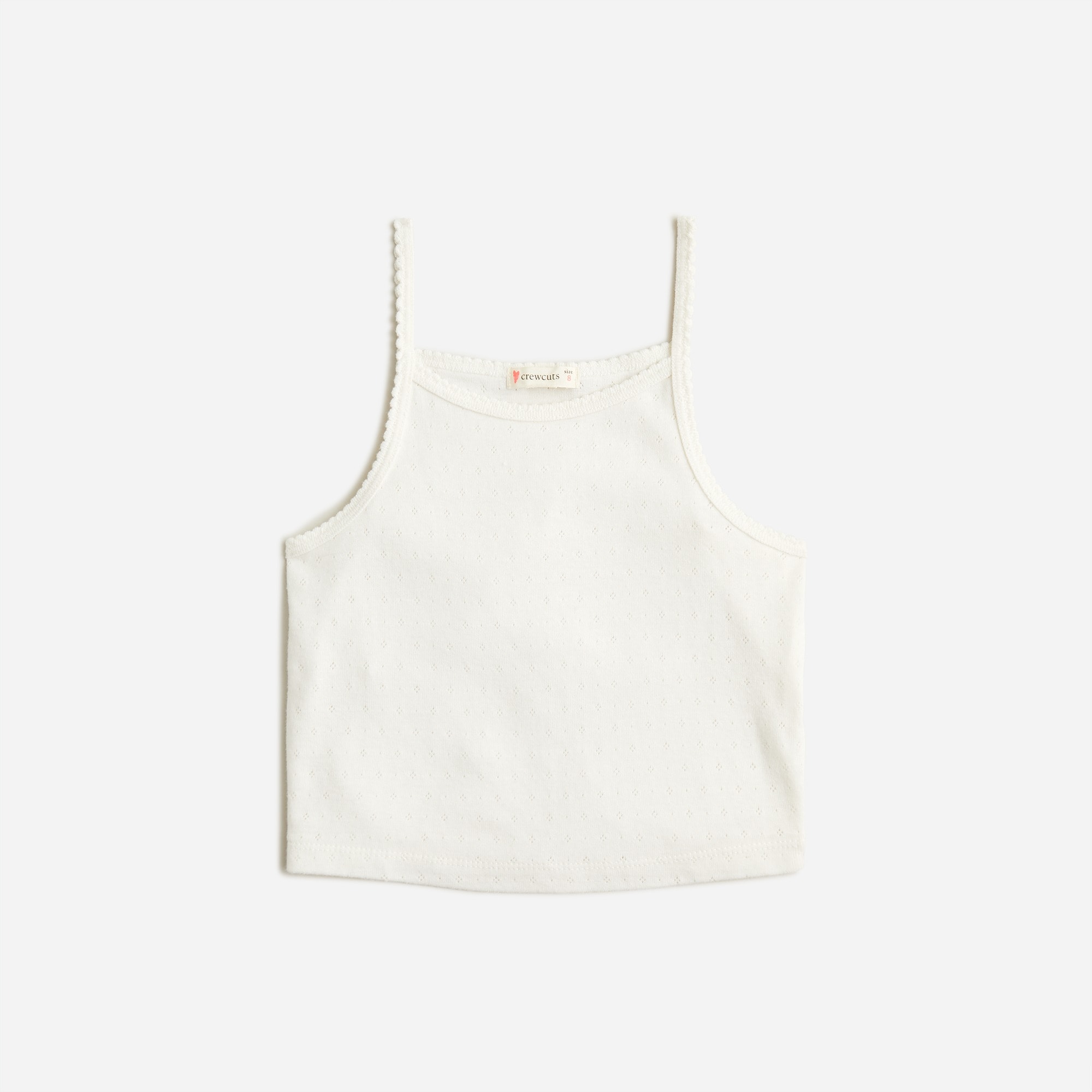 Girls' pointelle tank top