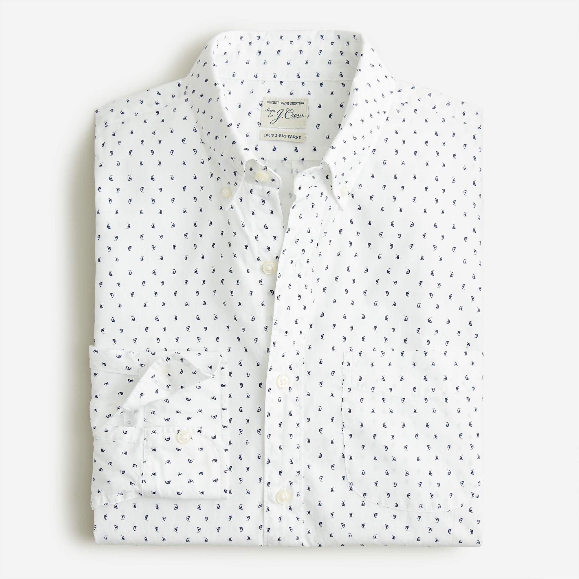 Secret Wash cotton poplin shirt