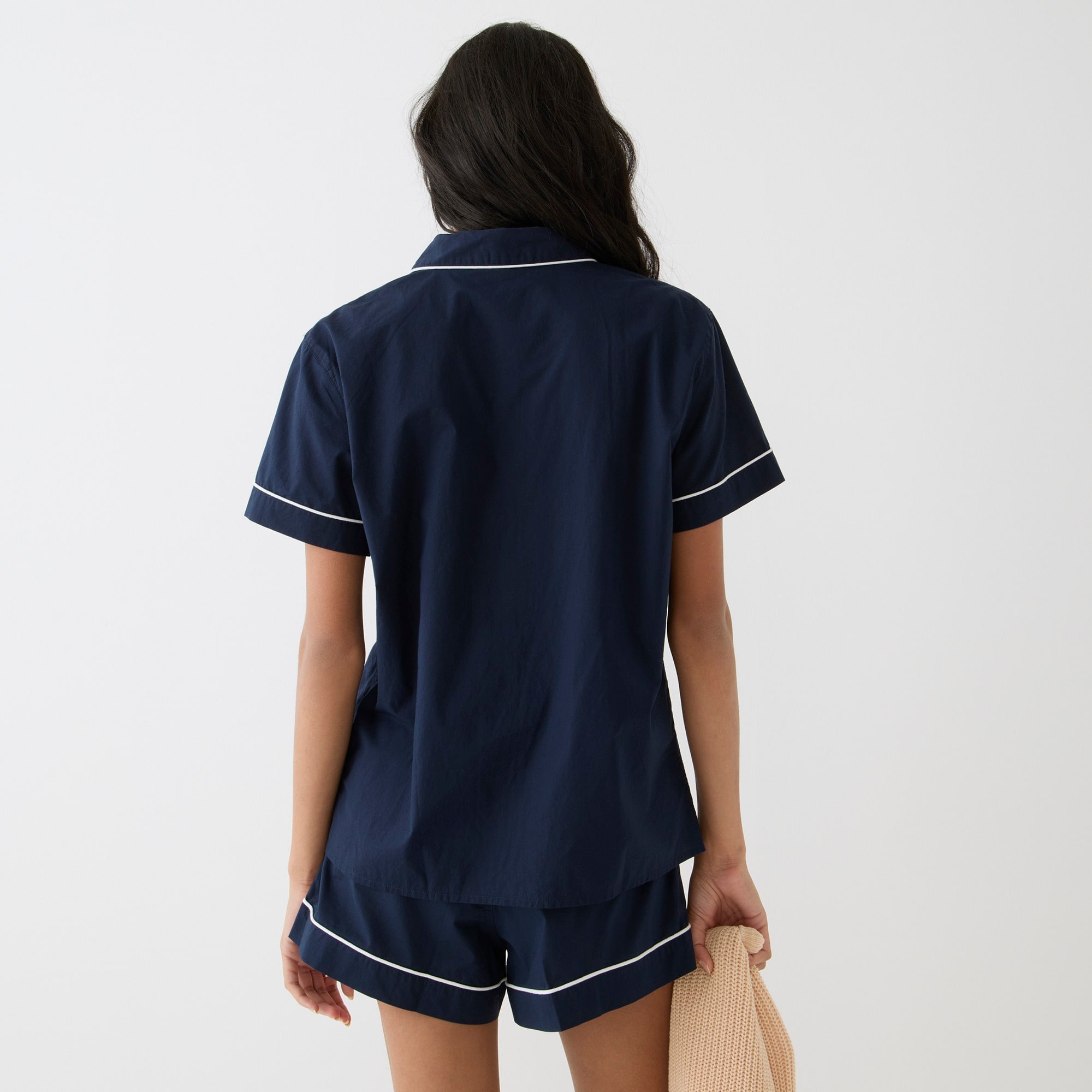 End-on-end cotton pajama short set