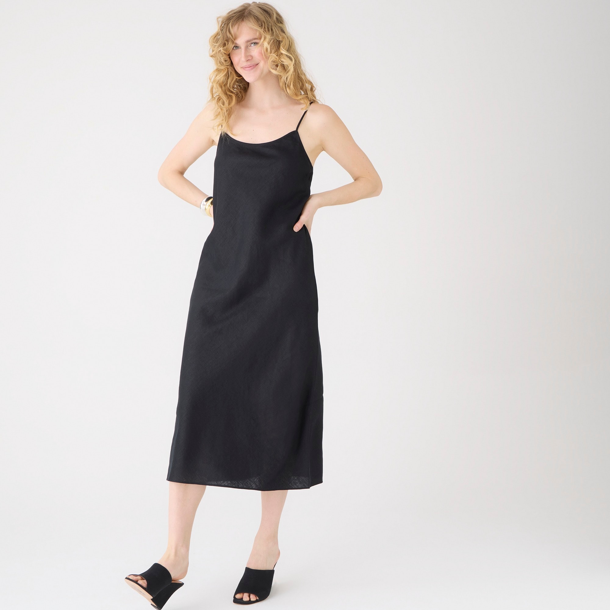 Gwyneth slip dress in linen
