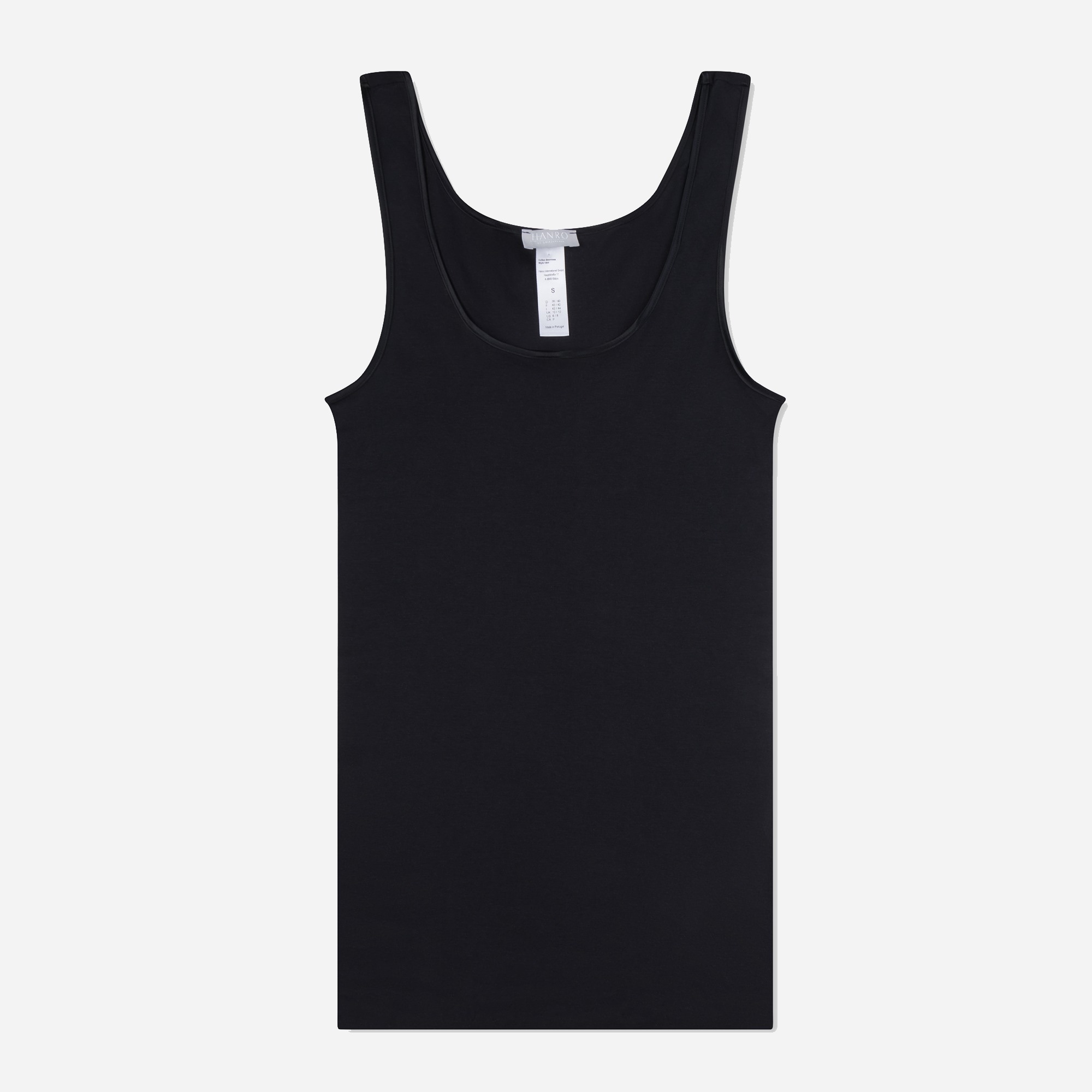 HANRO cotton seamless round-neck tank top