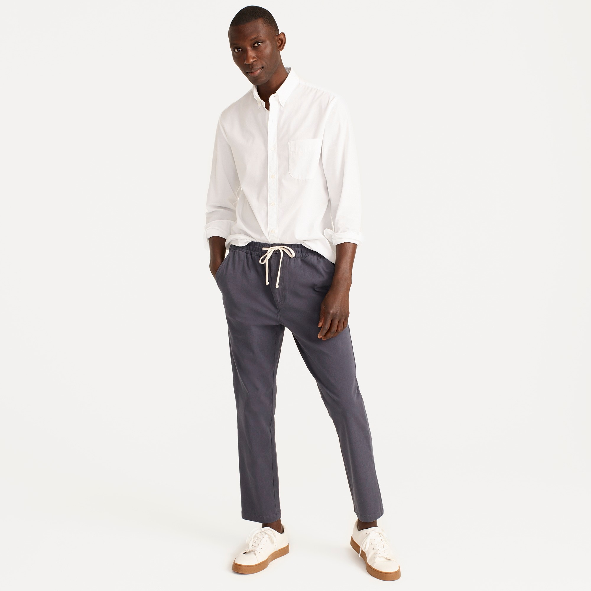 Slim dock pant in stretch cotton blend