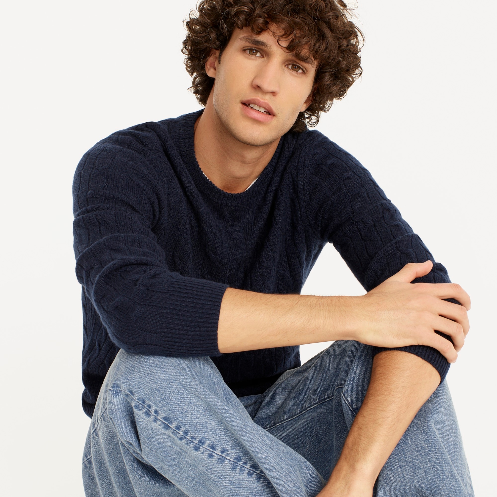 Cashmere cable-knit sweater