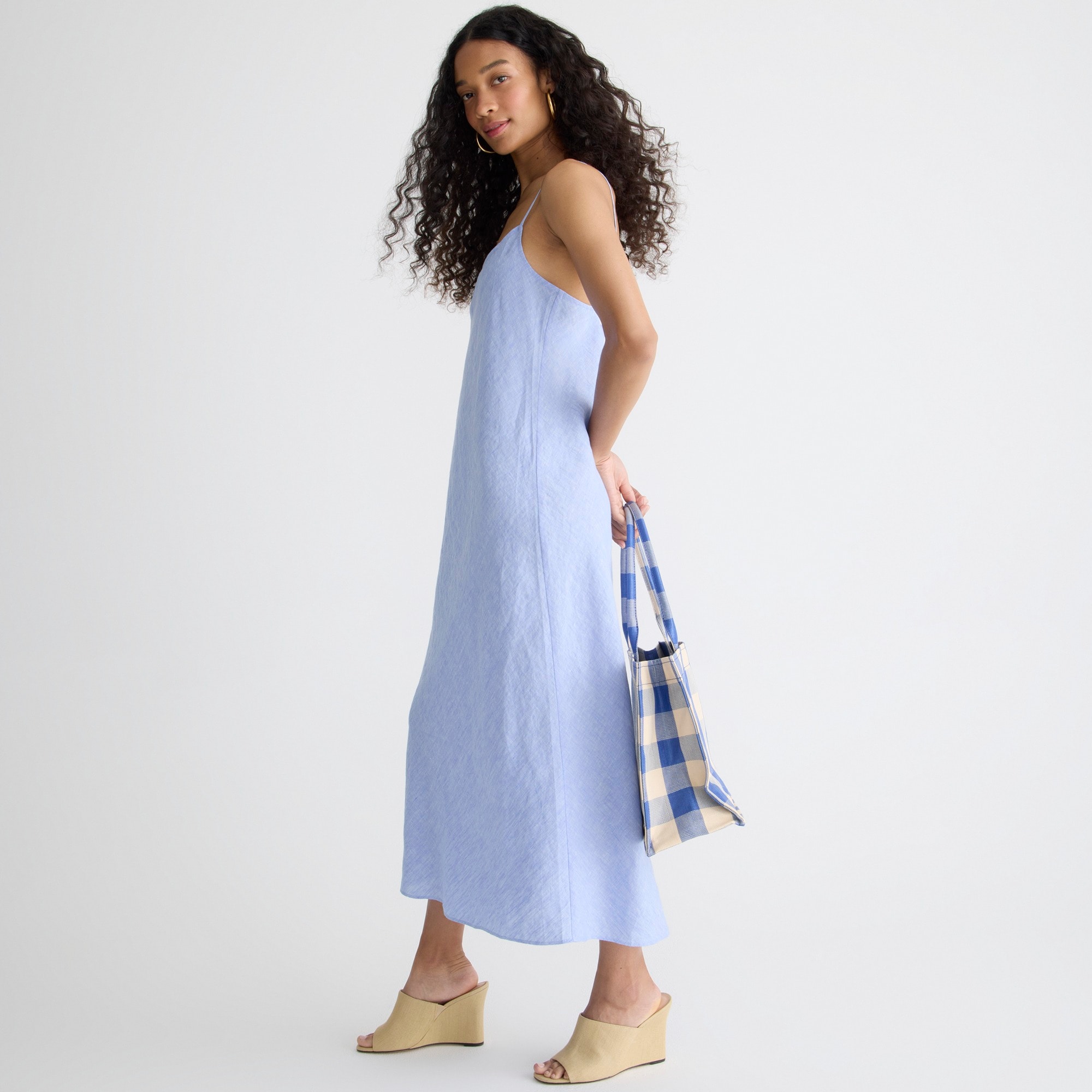 Gwyneth slip dress in linen