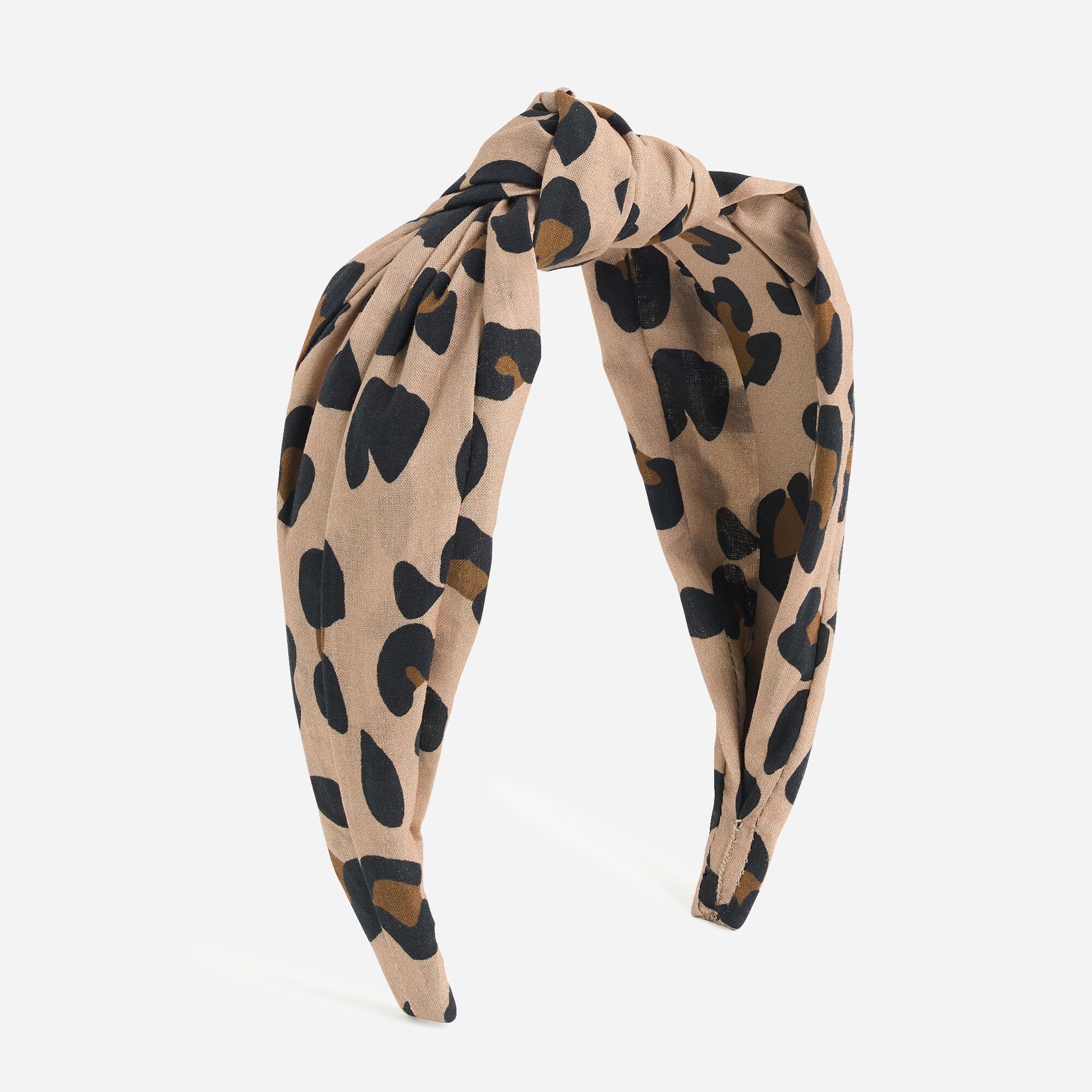 Knot headband in leopard