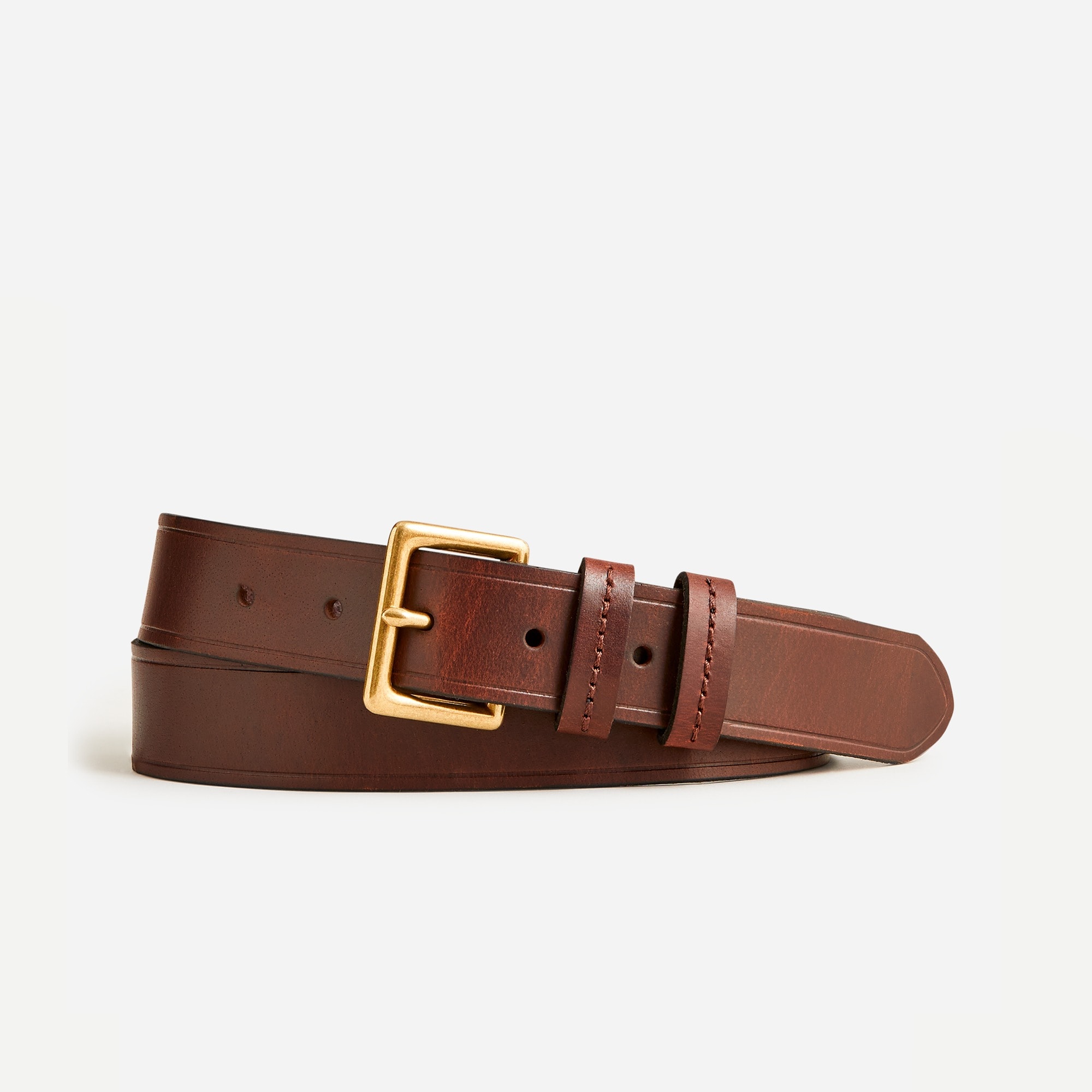 Italian pull-up leather belt