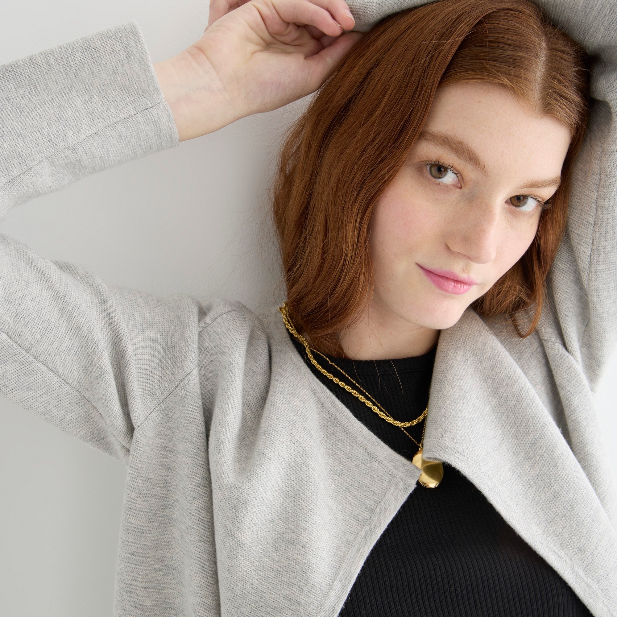 Juliette collarless sweater-blazer