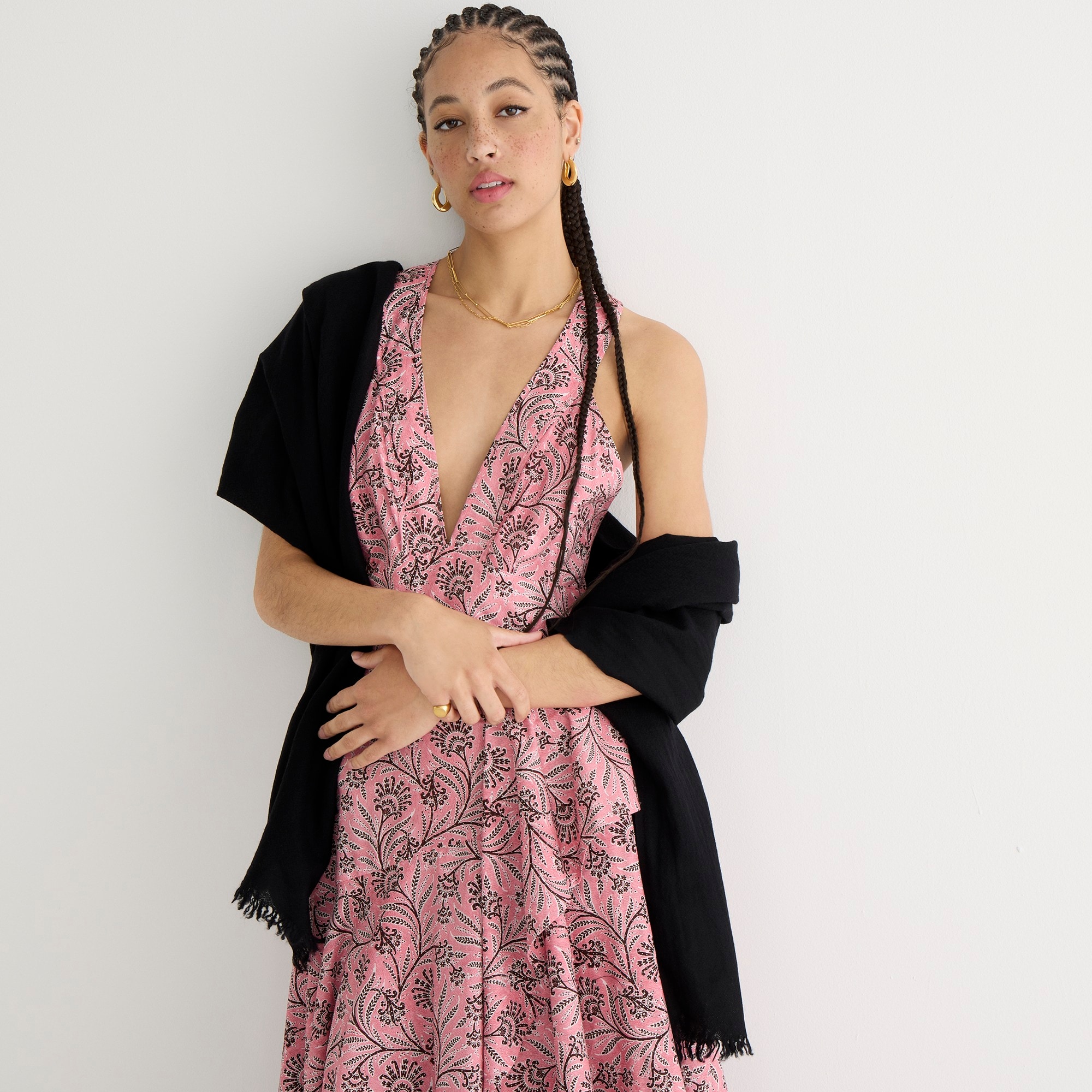 Woven lightweight cashmere wrap