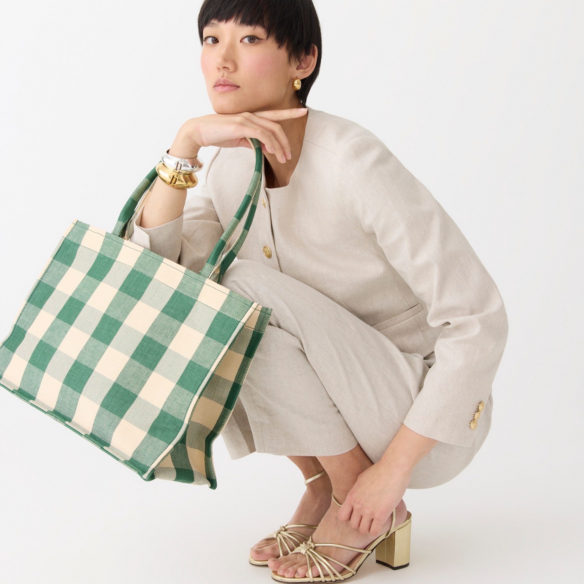 Marseille tote in woven fabric
