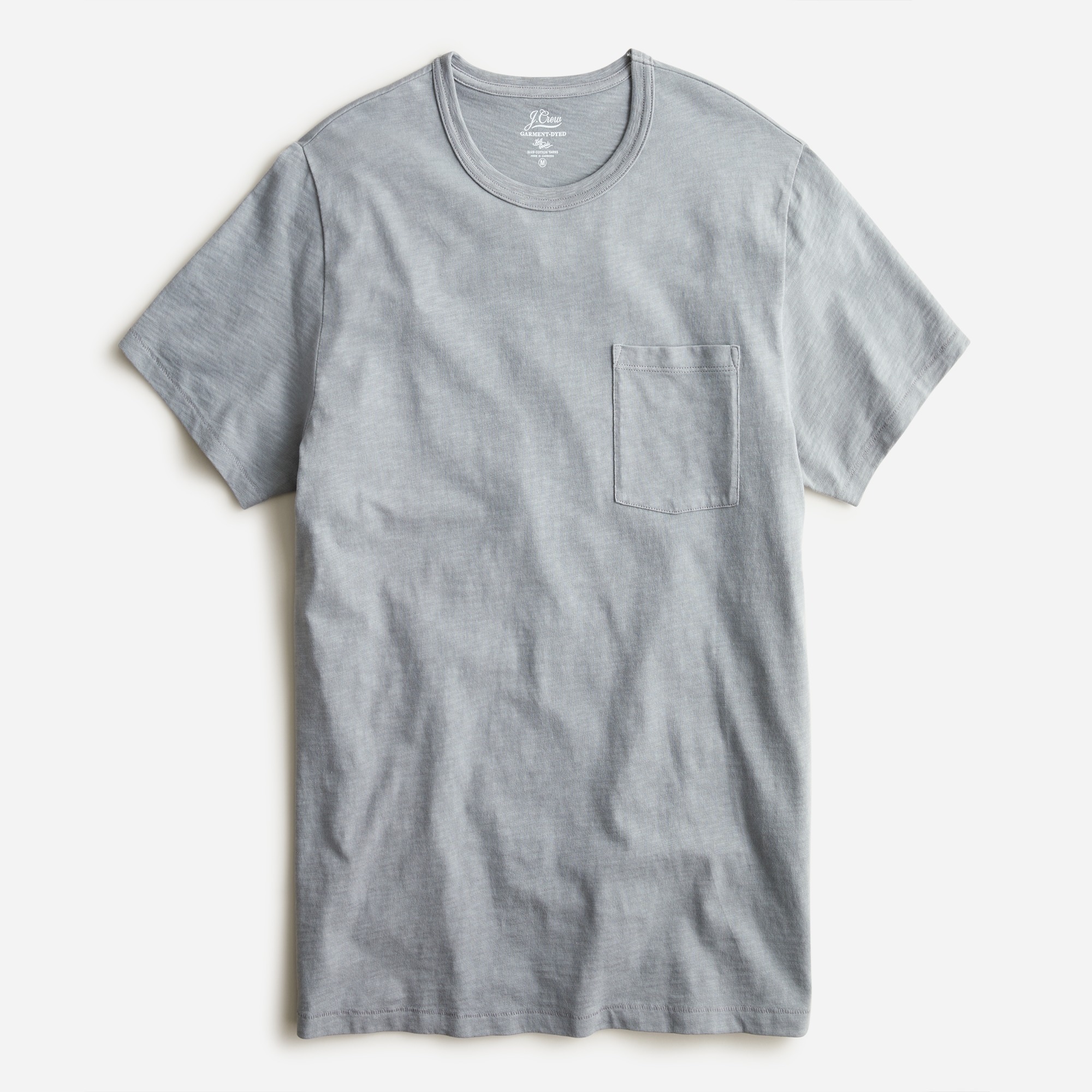 Garment-dyed slub cotton crewneck T-shirt