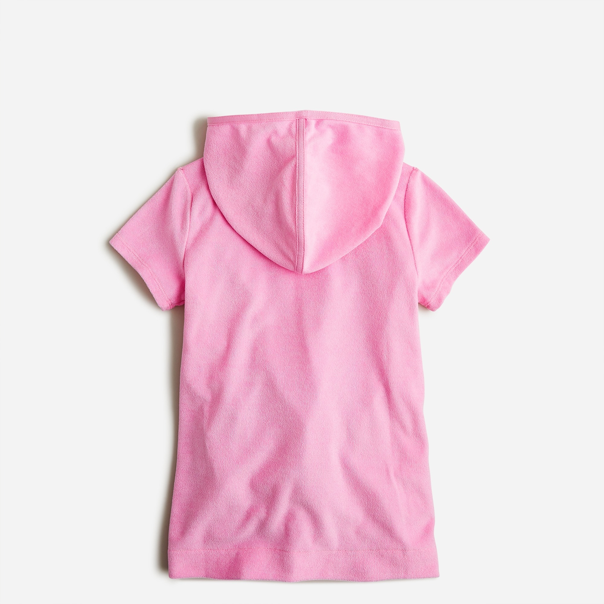 Girls' hooded tunic in towel terry