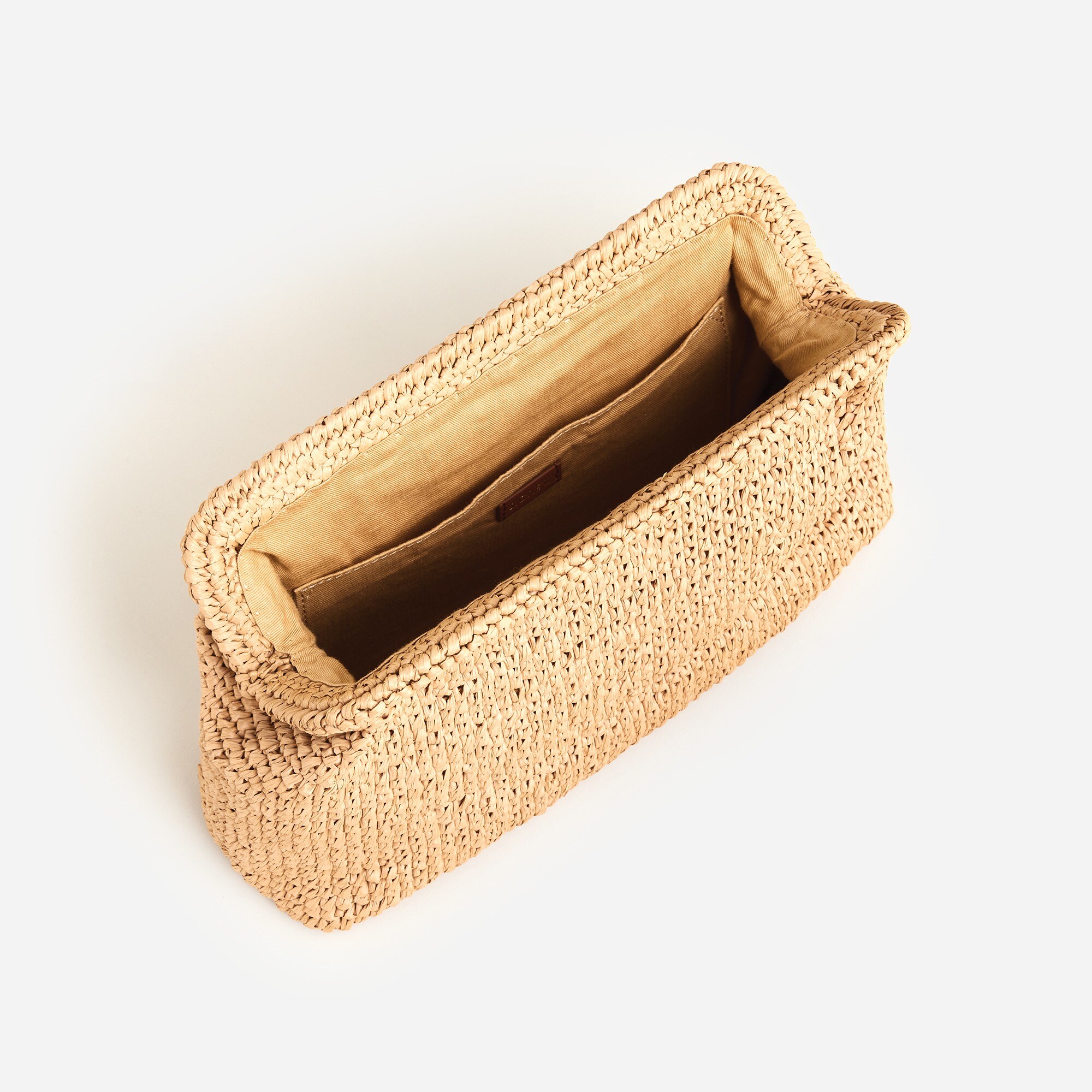 Portofino hand-knotted faux-raffia clutch