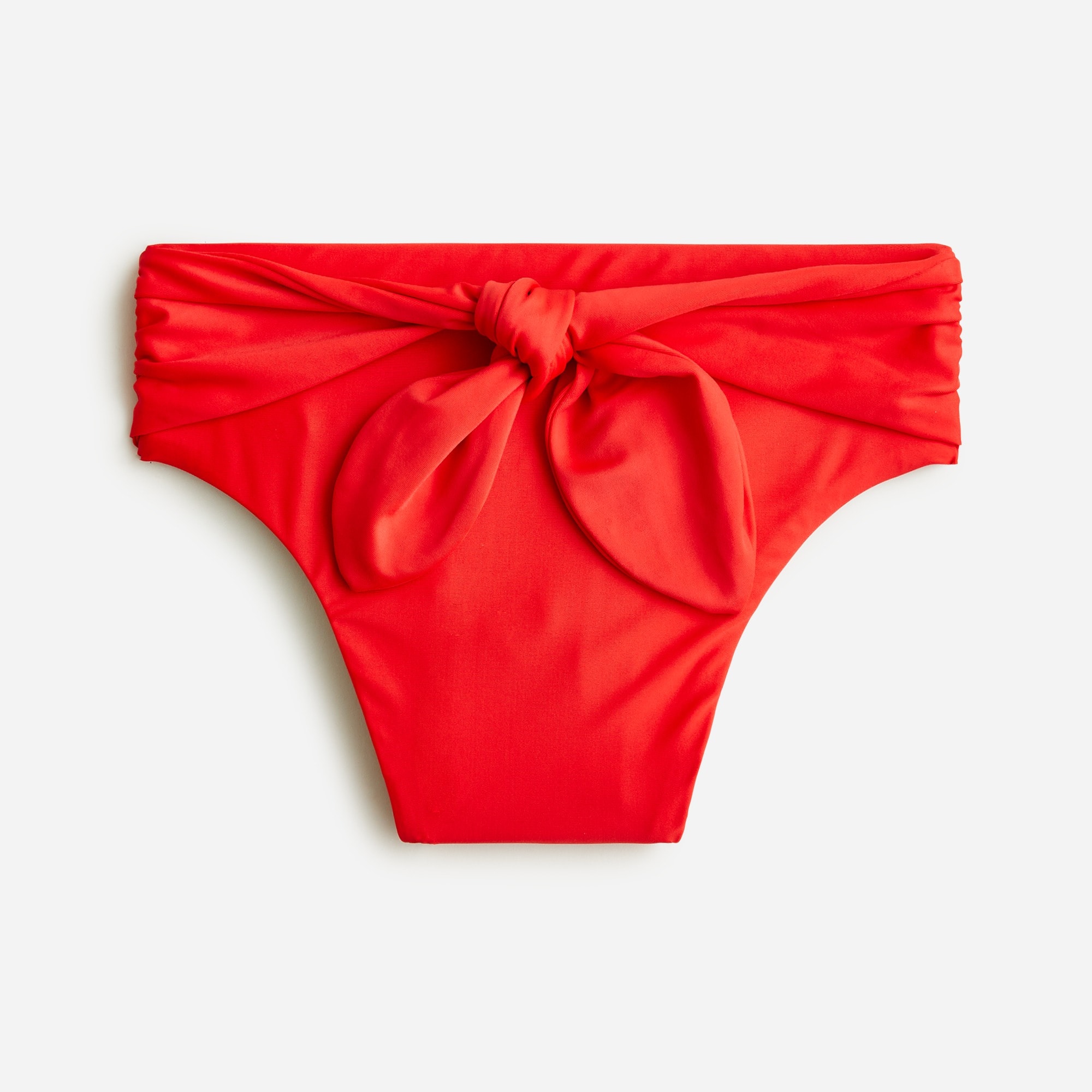 Tie high-rise bikini bottom
