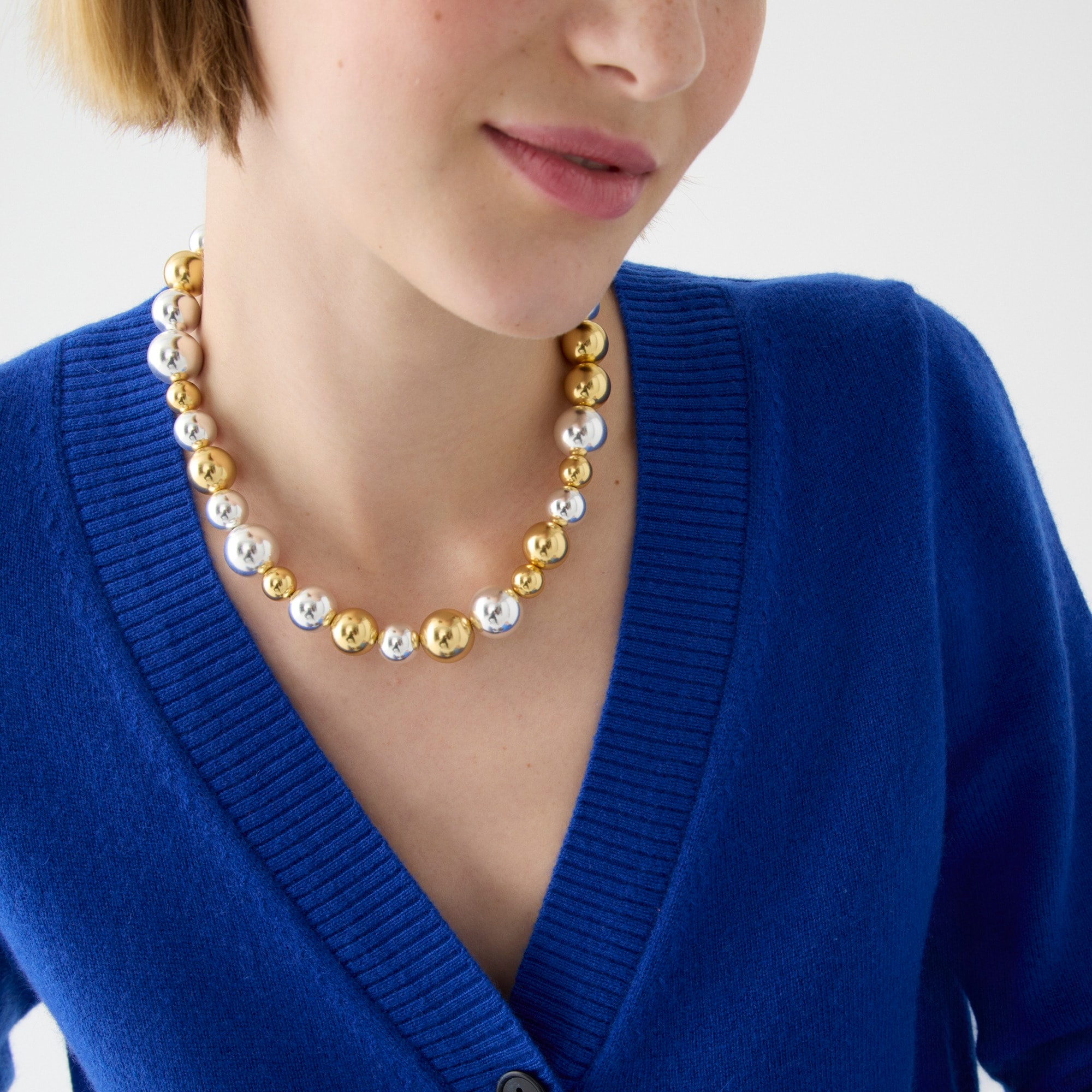 Cashmere cropped V-neck cardigan sweater