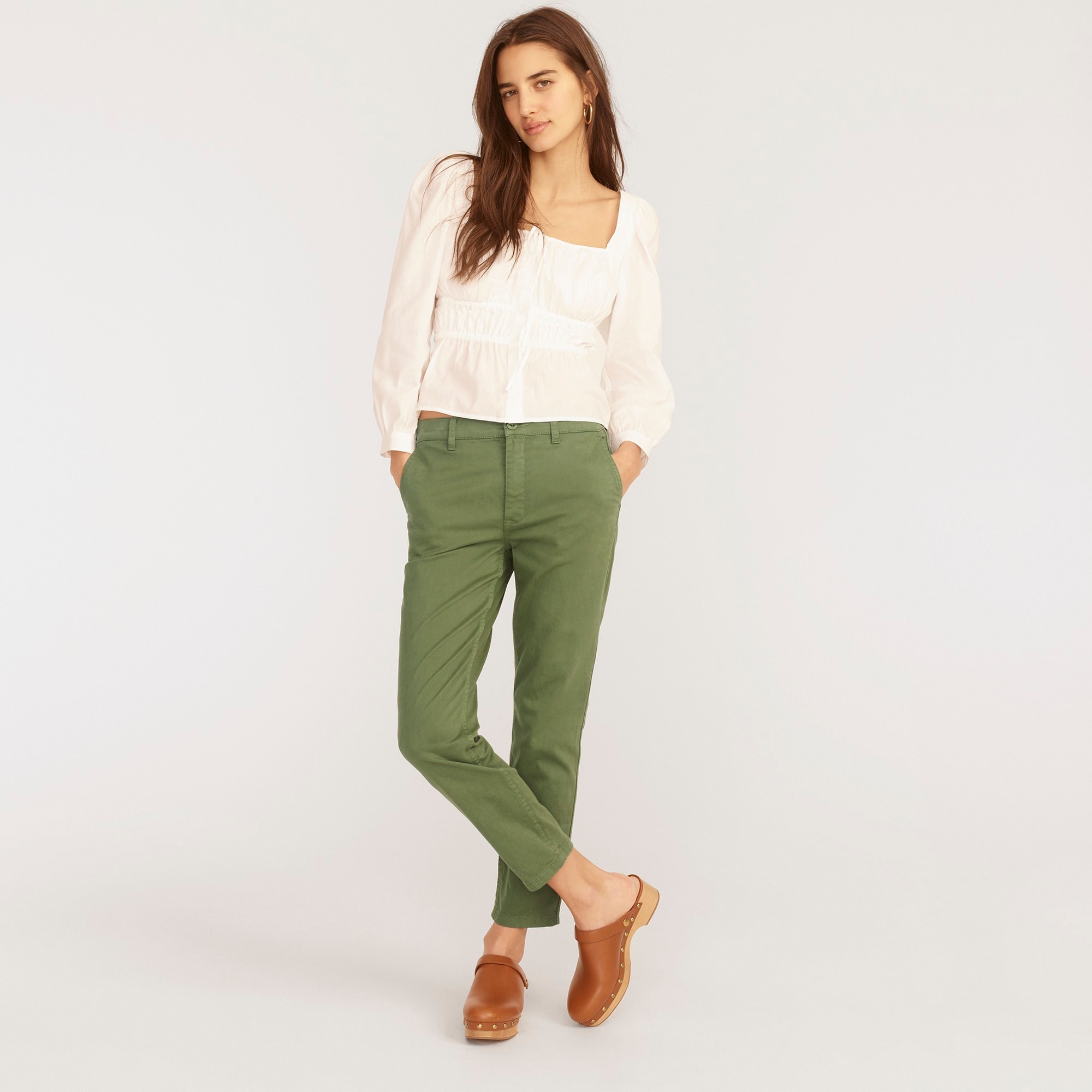 Vintage slim-straight stretch chino pant