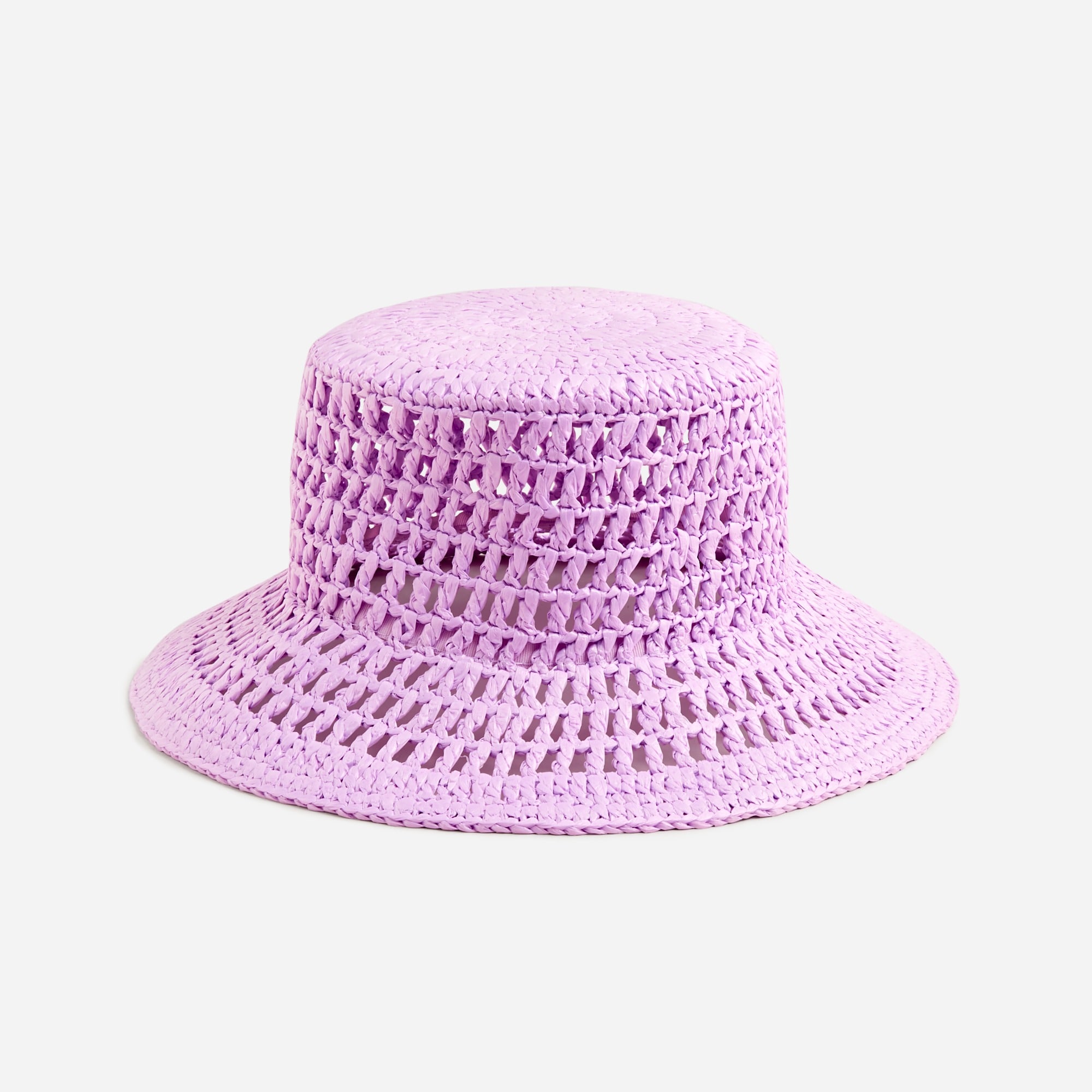 Rayon open-weave bucket hat