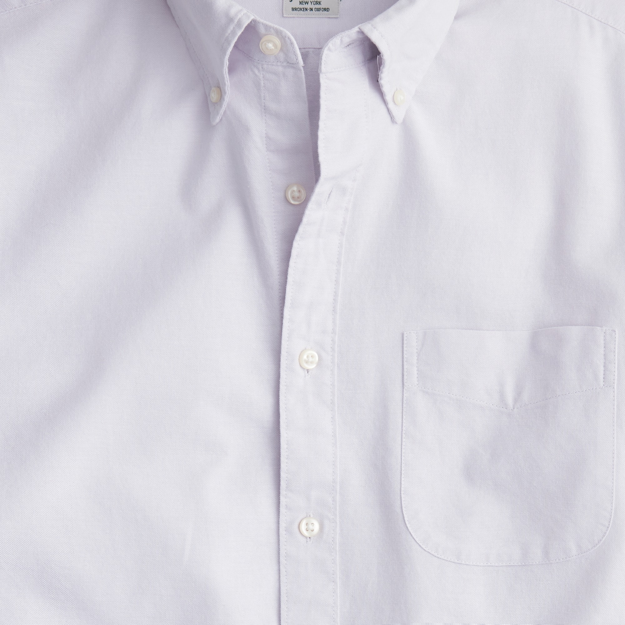 Short-sleeve Broken-in organic cotton oxford shirt