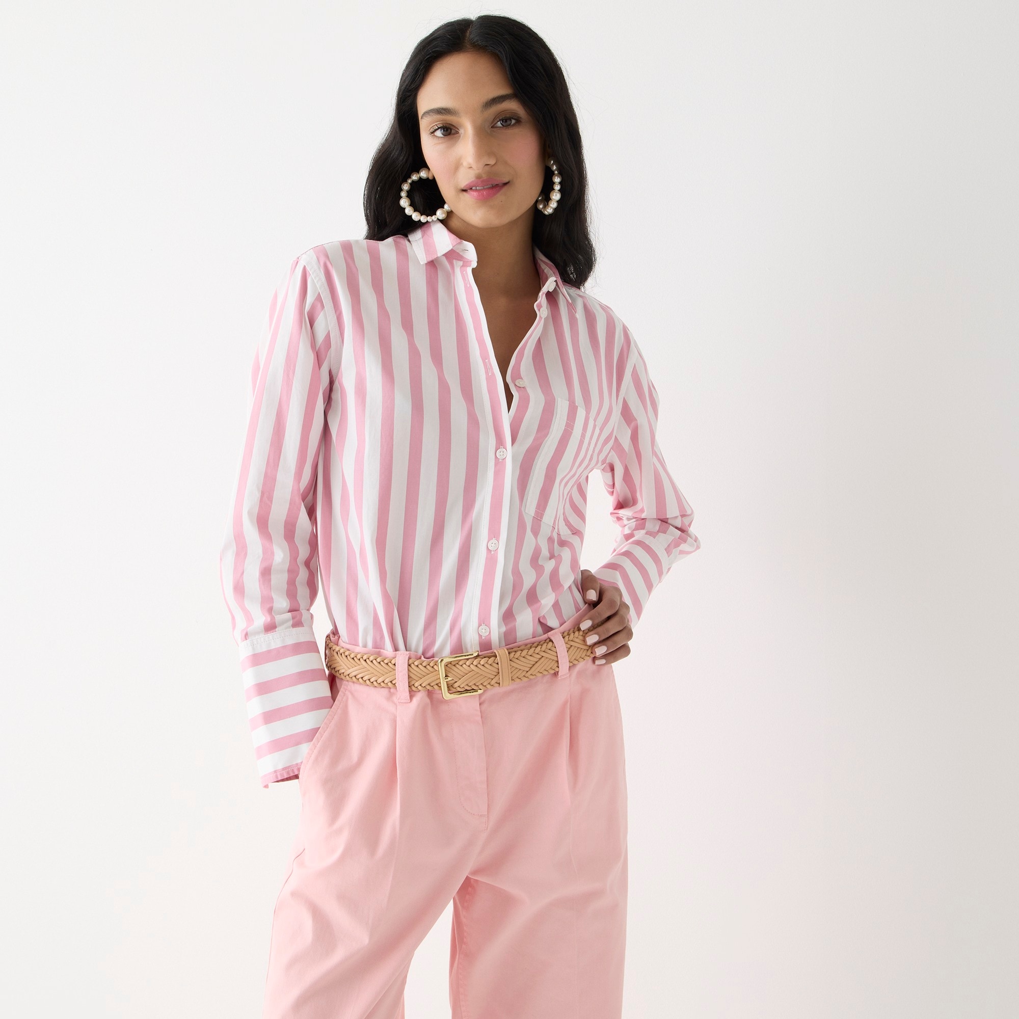 Garçon shirt in bold stripe cotton poplin