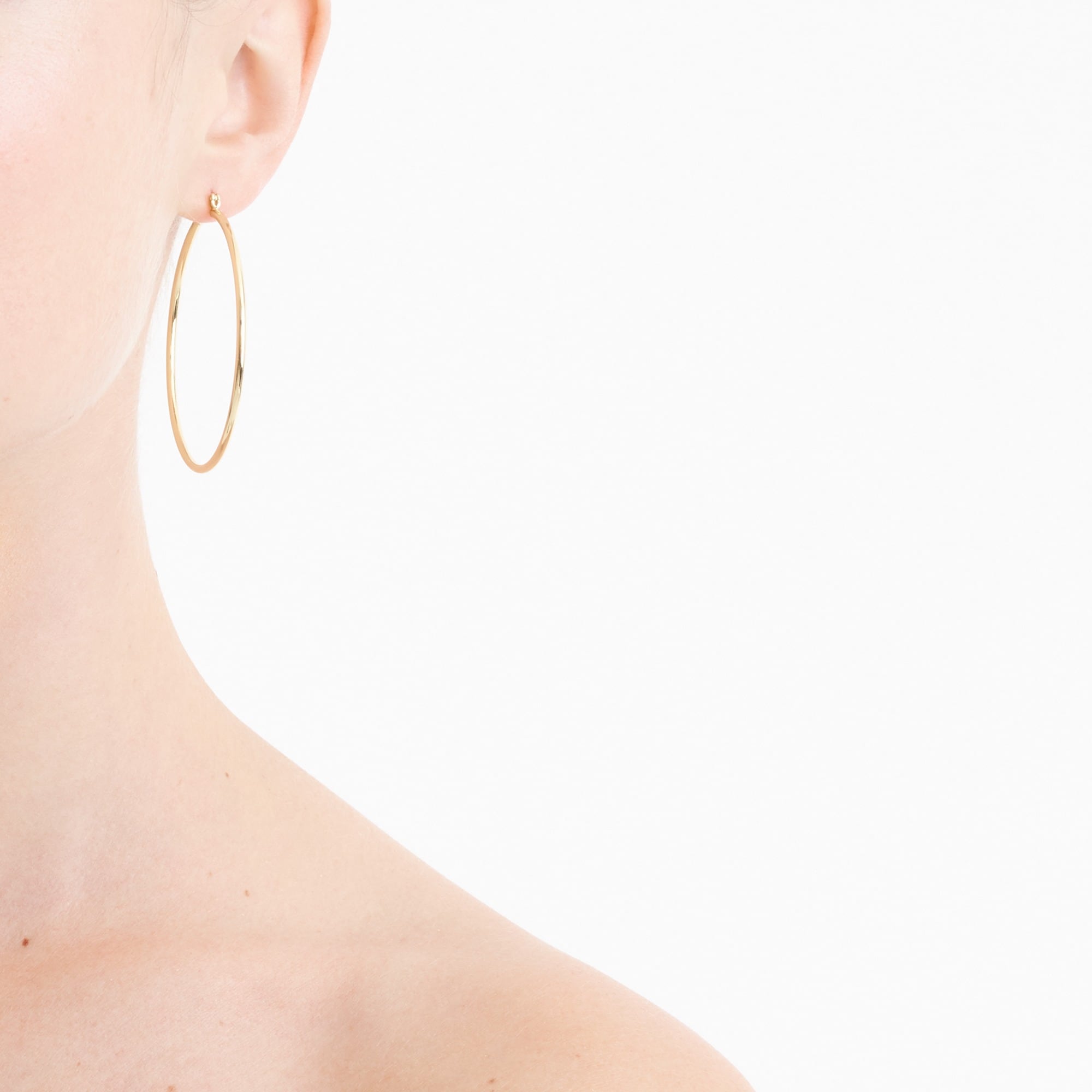 Antique-gold hoop earrings