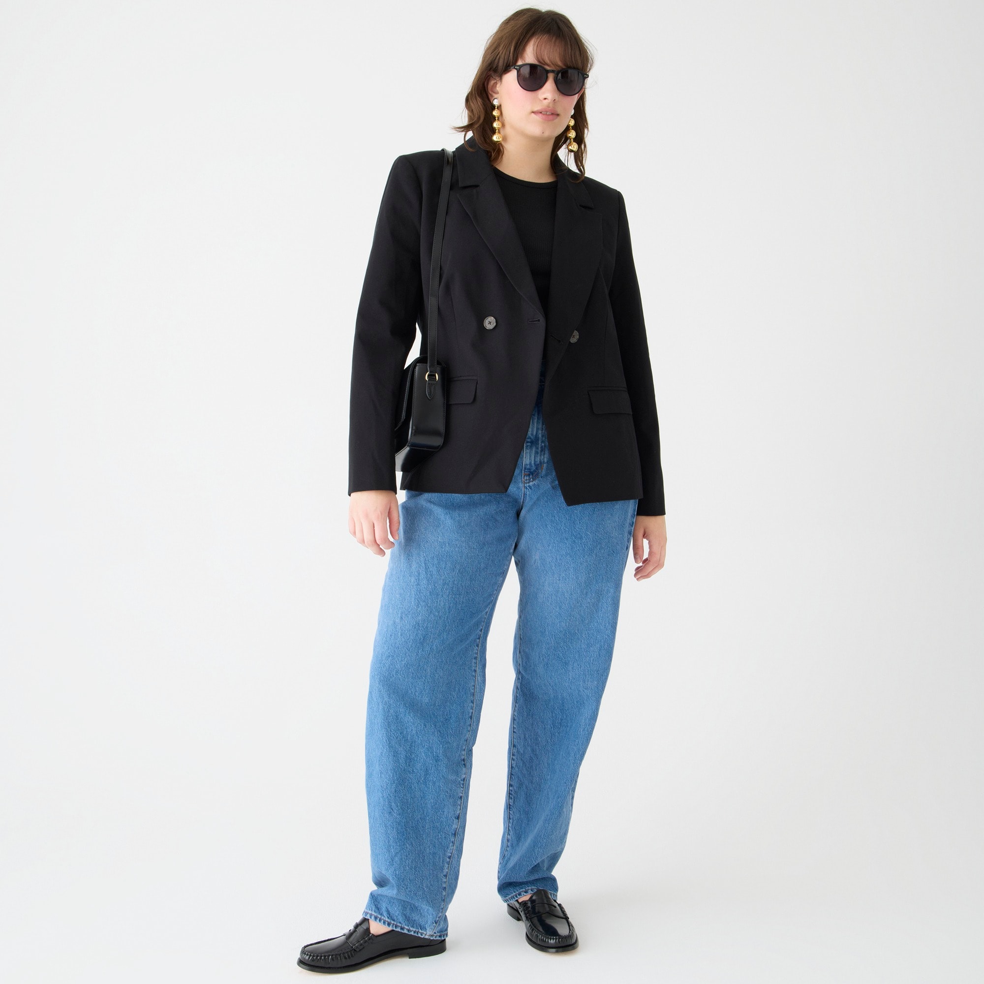 Devon blazer in bi-stretch cotton blend